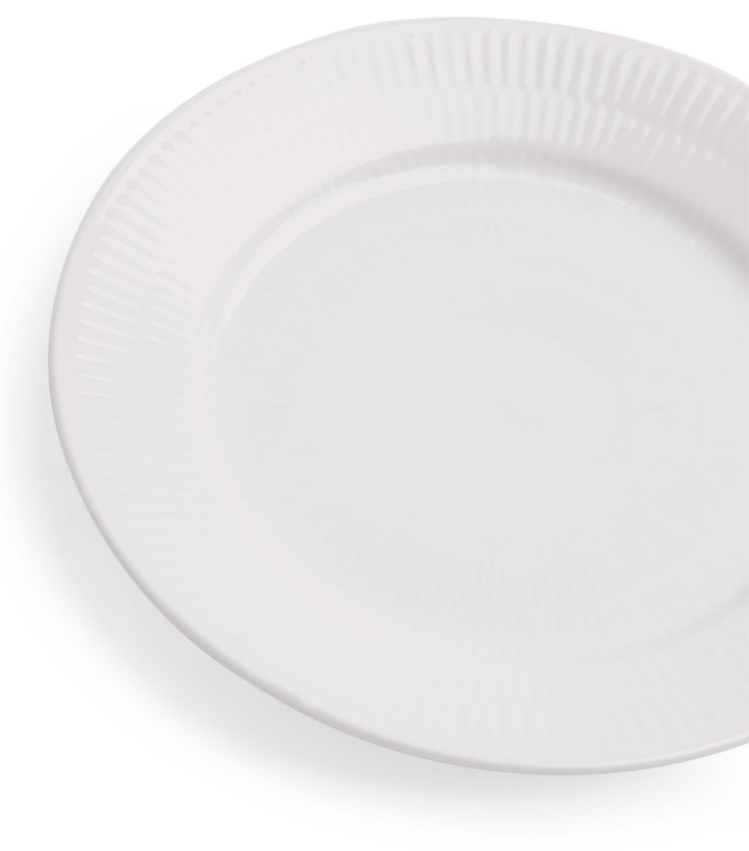 White Fluted Plate (19cm) WHITE Image 2