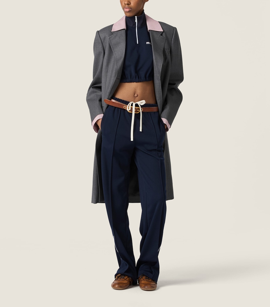 Miu Miu Womens Technical Logo Crop Top Image 2