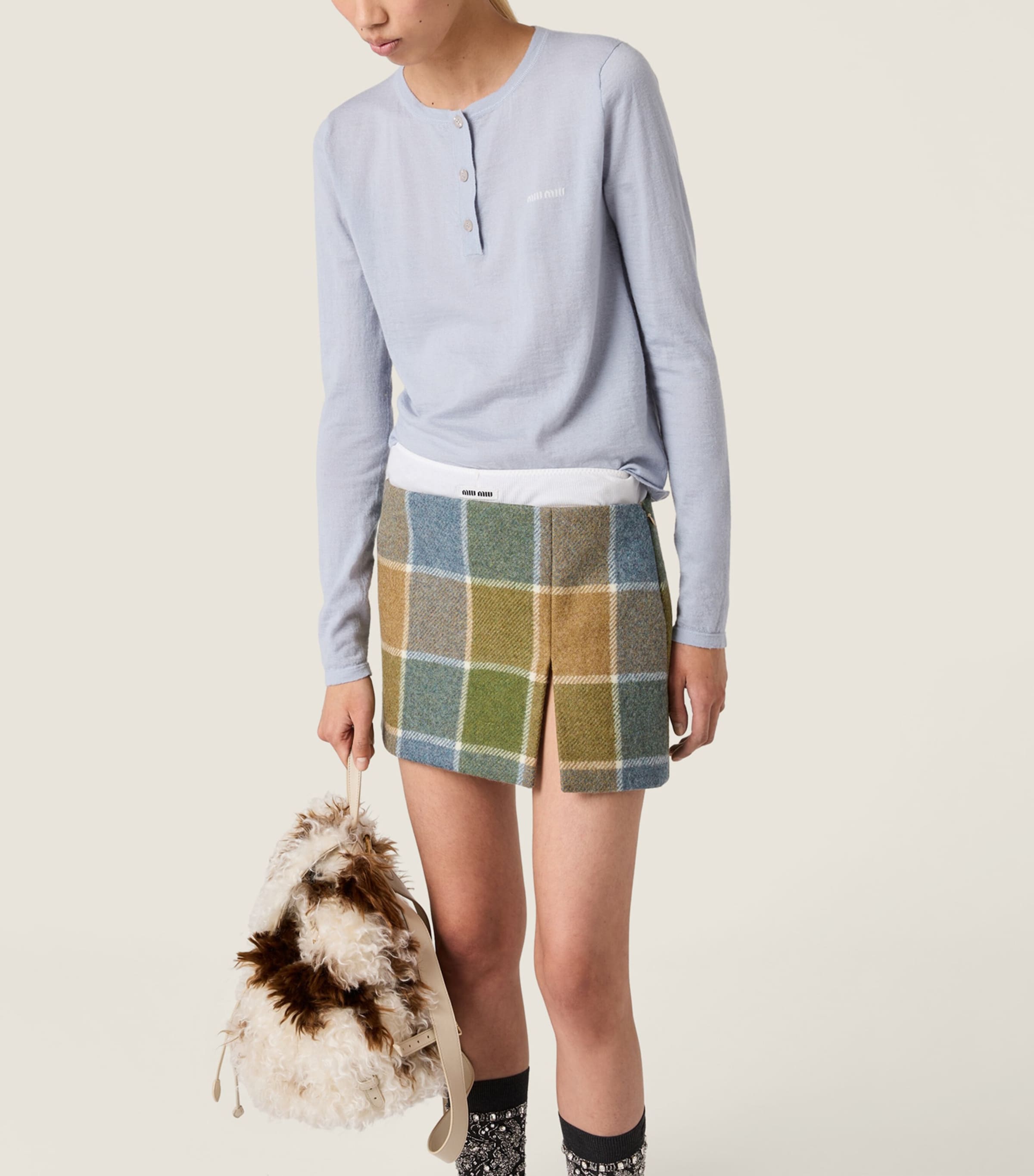 Cashmere Henley T-Shirt F0012 Image 2