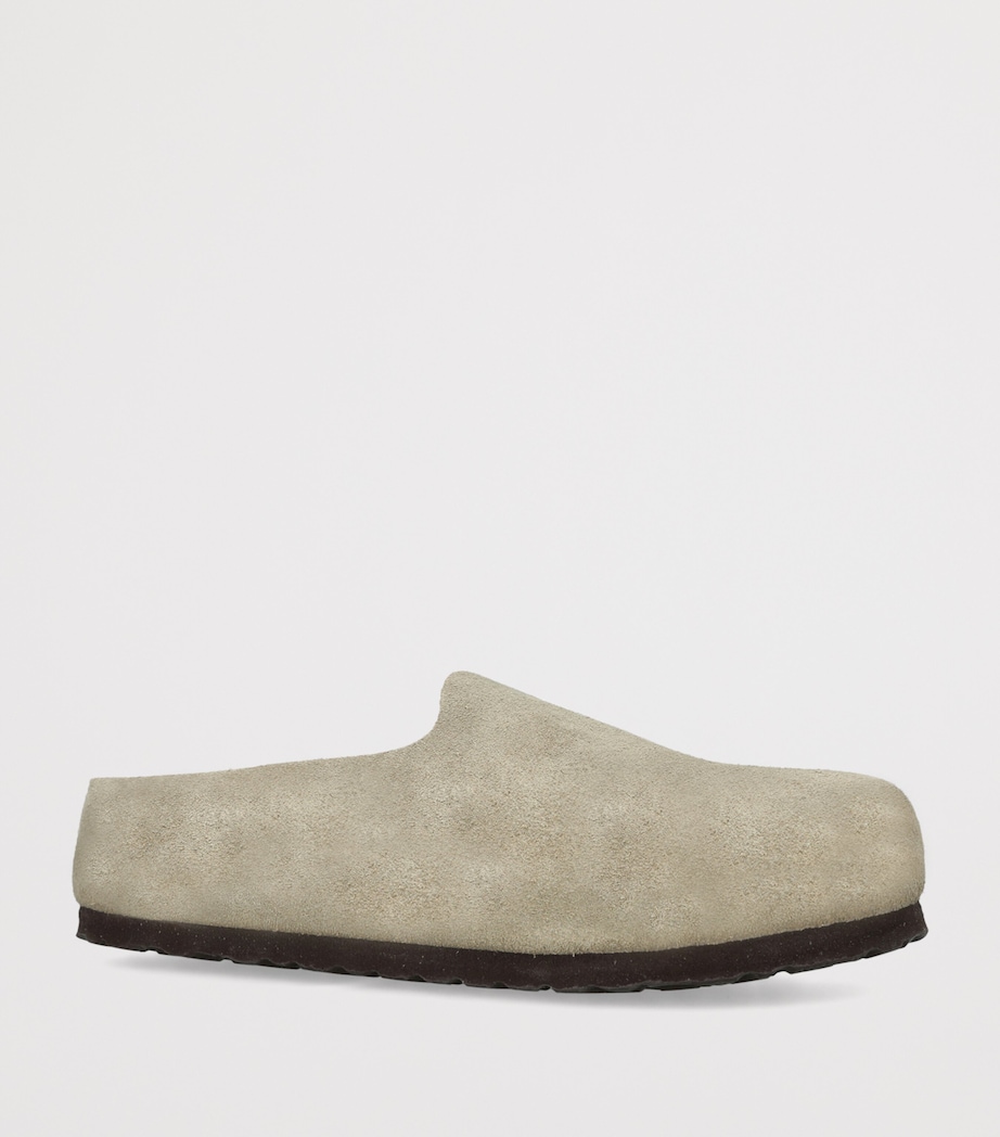 Birkenstock Suede Amsterdam Wrapped Clogs (Regular Fit) Taupe Image 3