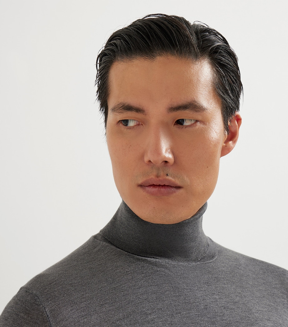 Silk-Cotton Rollneck Sweater C074 Image 6