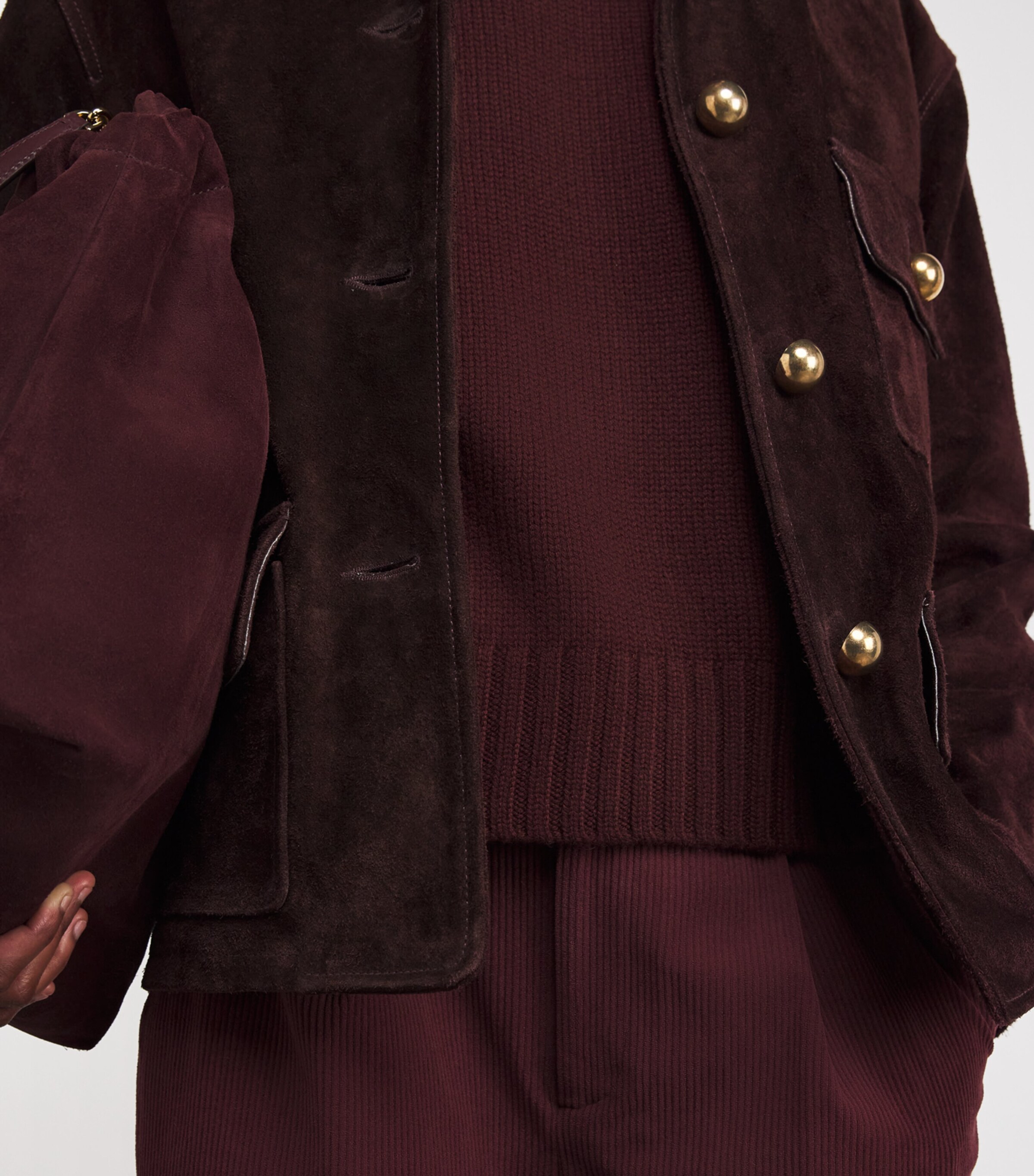 Cashmere Cru Sweater MAROON Image 6