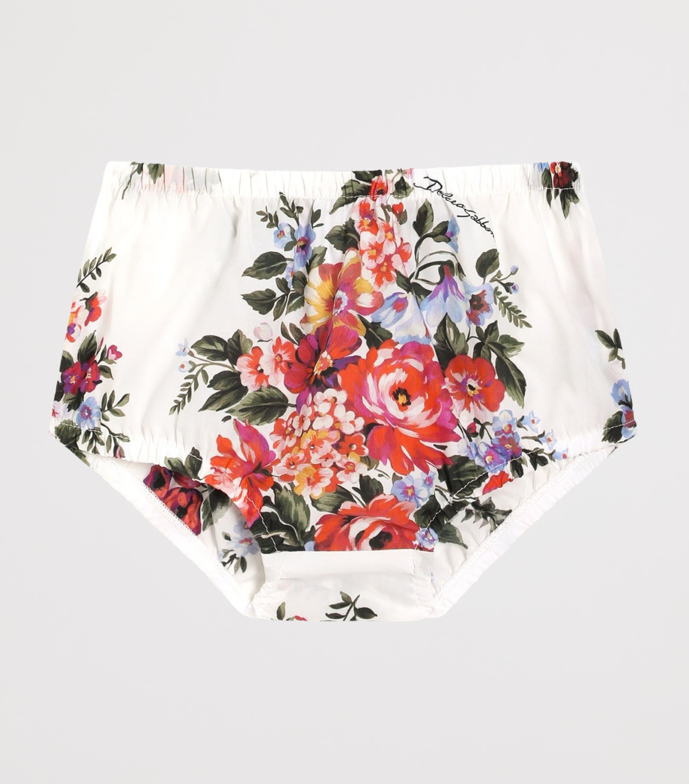 Dolce&Gabbana Kids Cotton Floral Dress and Bloomers Set (3-30 Months) Mazz.fio Image 3