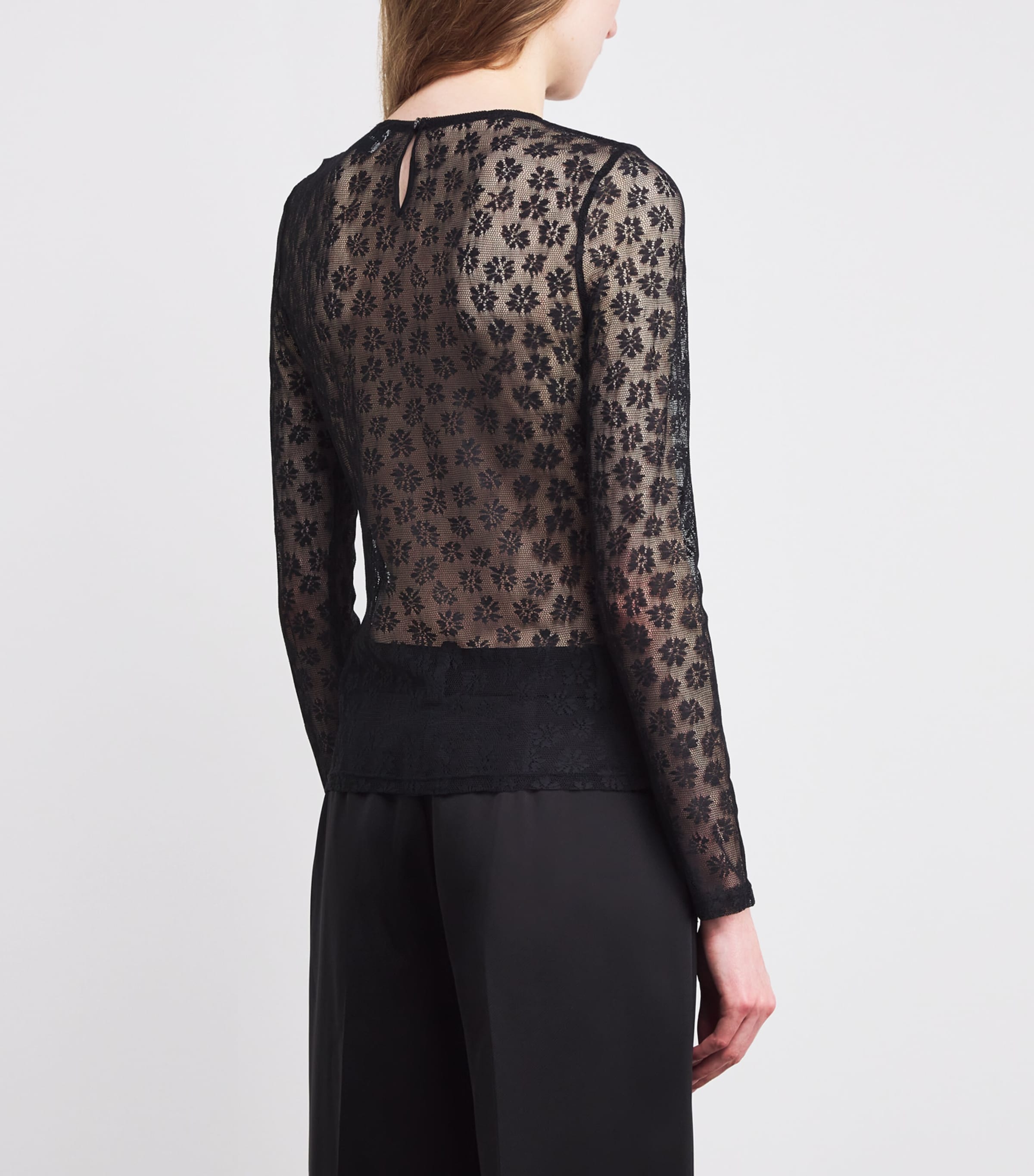Floral Lace Top BLACK Image 4