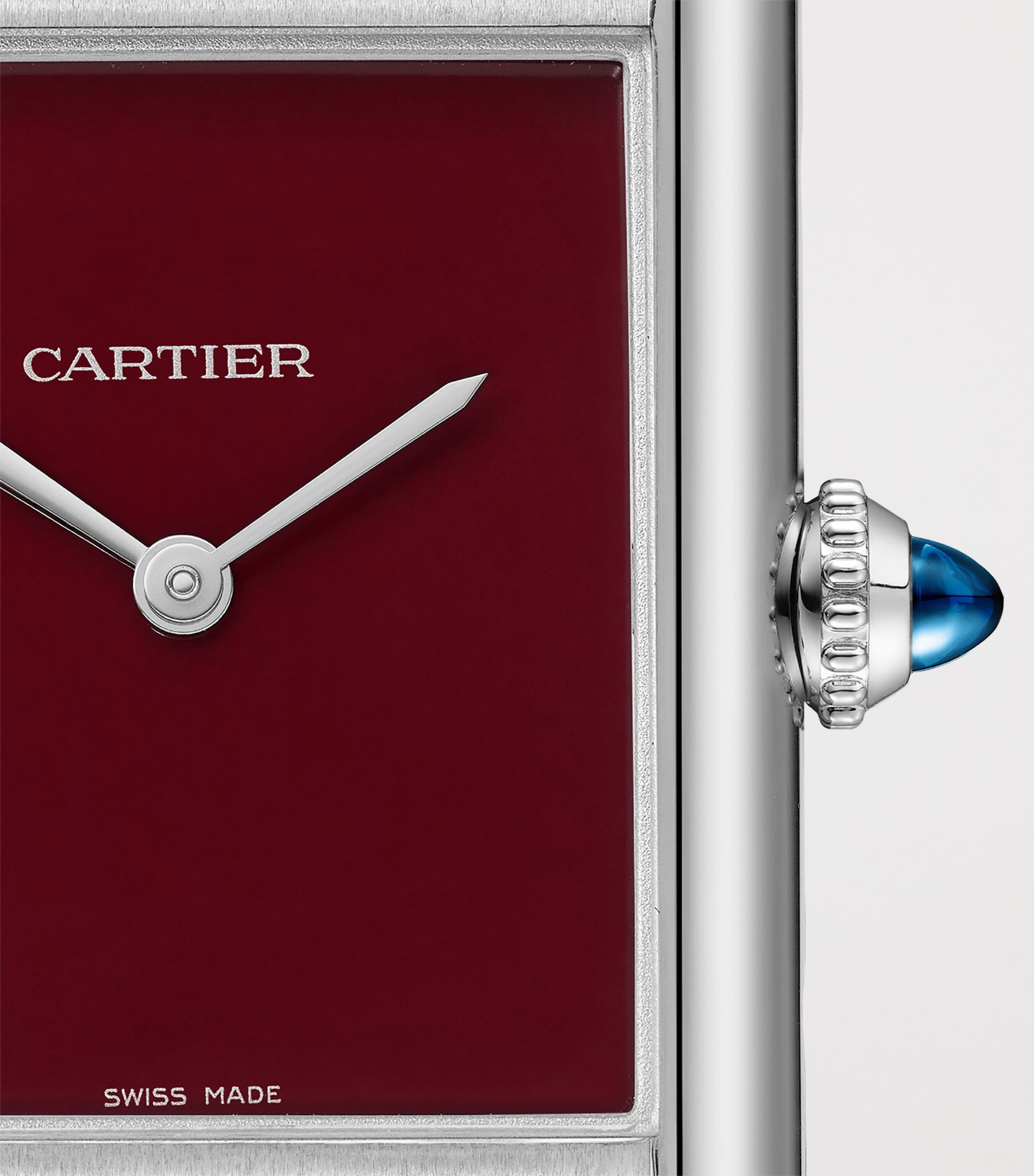 Cartier Large Stainless Steel Tank Must Watch 25.5mm Red Image 4