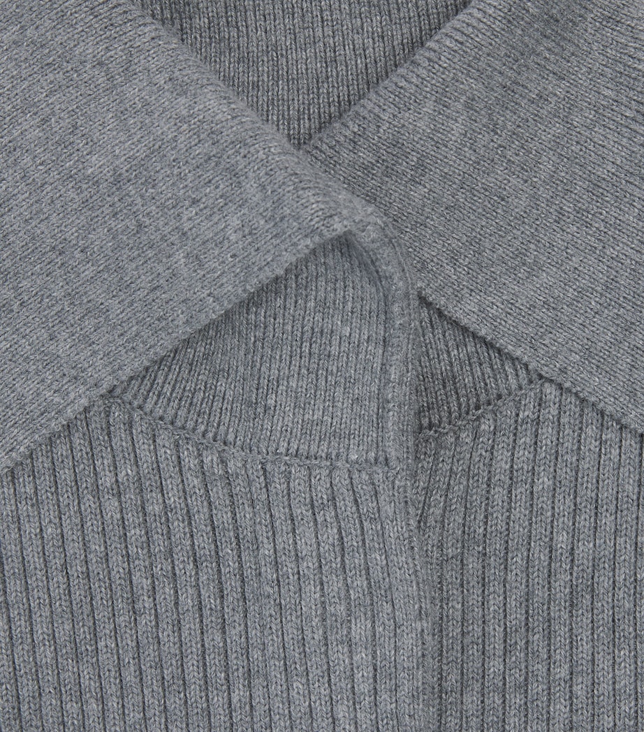 Givenchy Kids Cotton-Cashmere Ribbed Cardigan (4-12+ Years) Marl Image 3