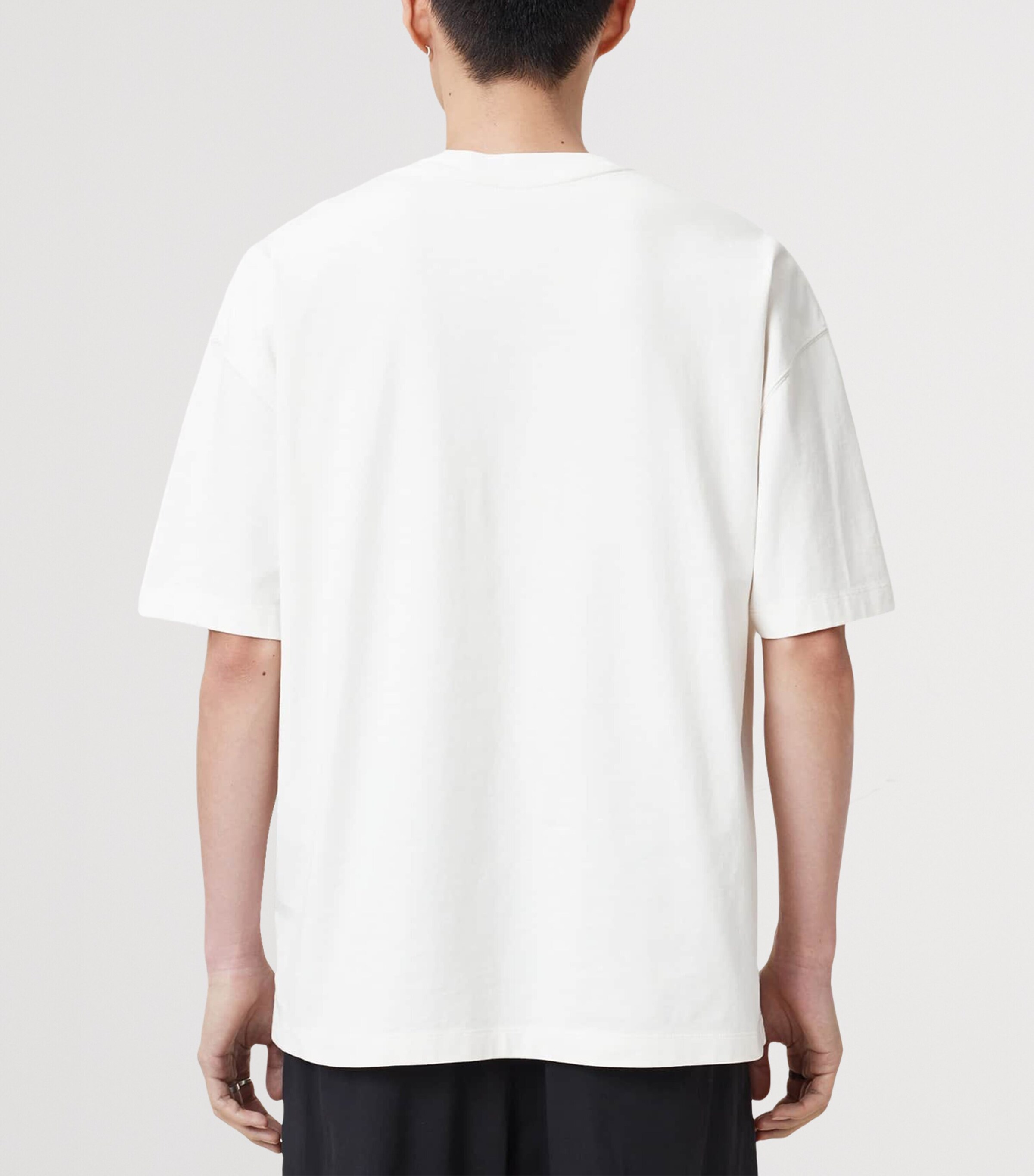 AllSaints Mens Organic Cotton Lover T-Shirt Ashen White Image 4