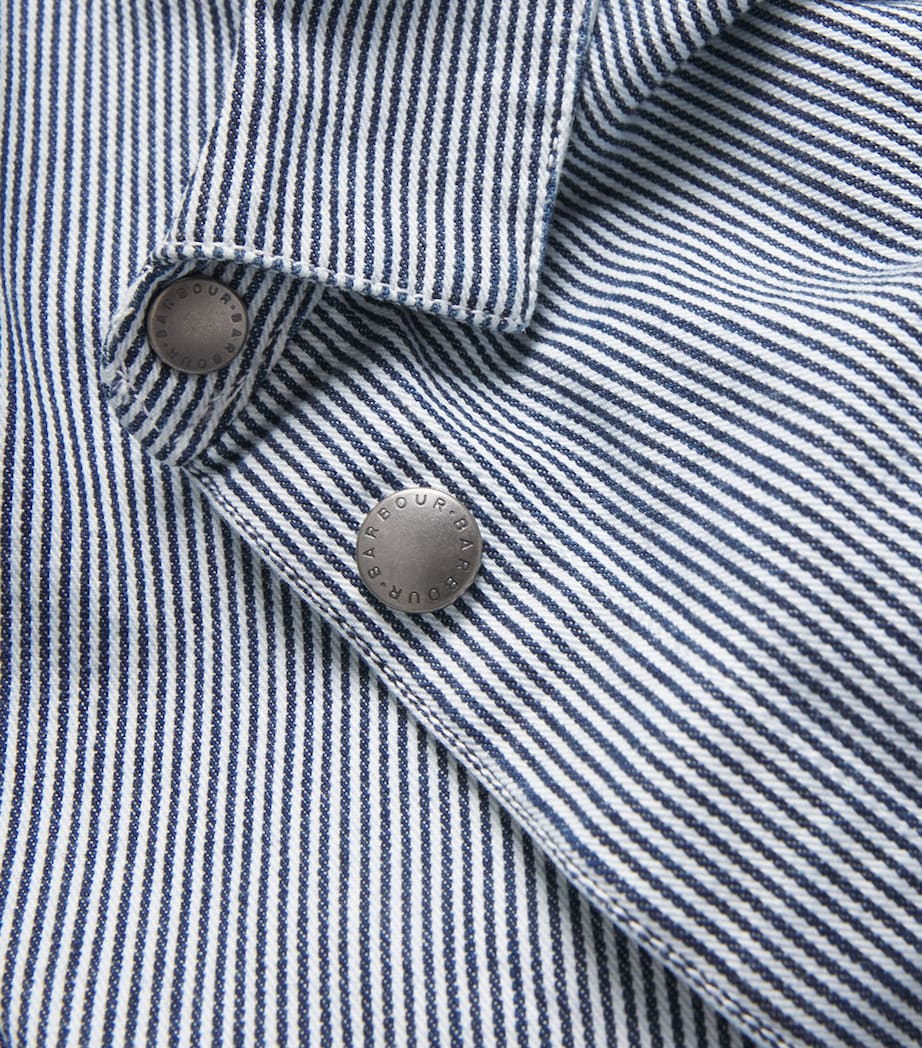 Cotton Stripe Tindale Overshirt BLEACHED BLUE Image 5