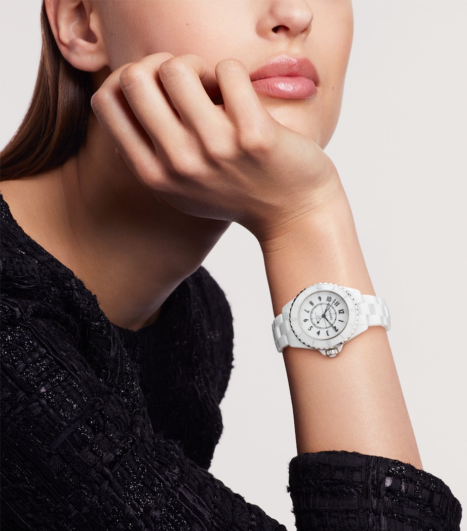 Ceramic and Steel J12 Calibre 12.2 Watch 33mm WHITE Image 2