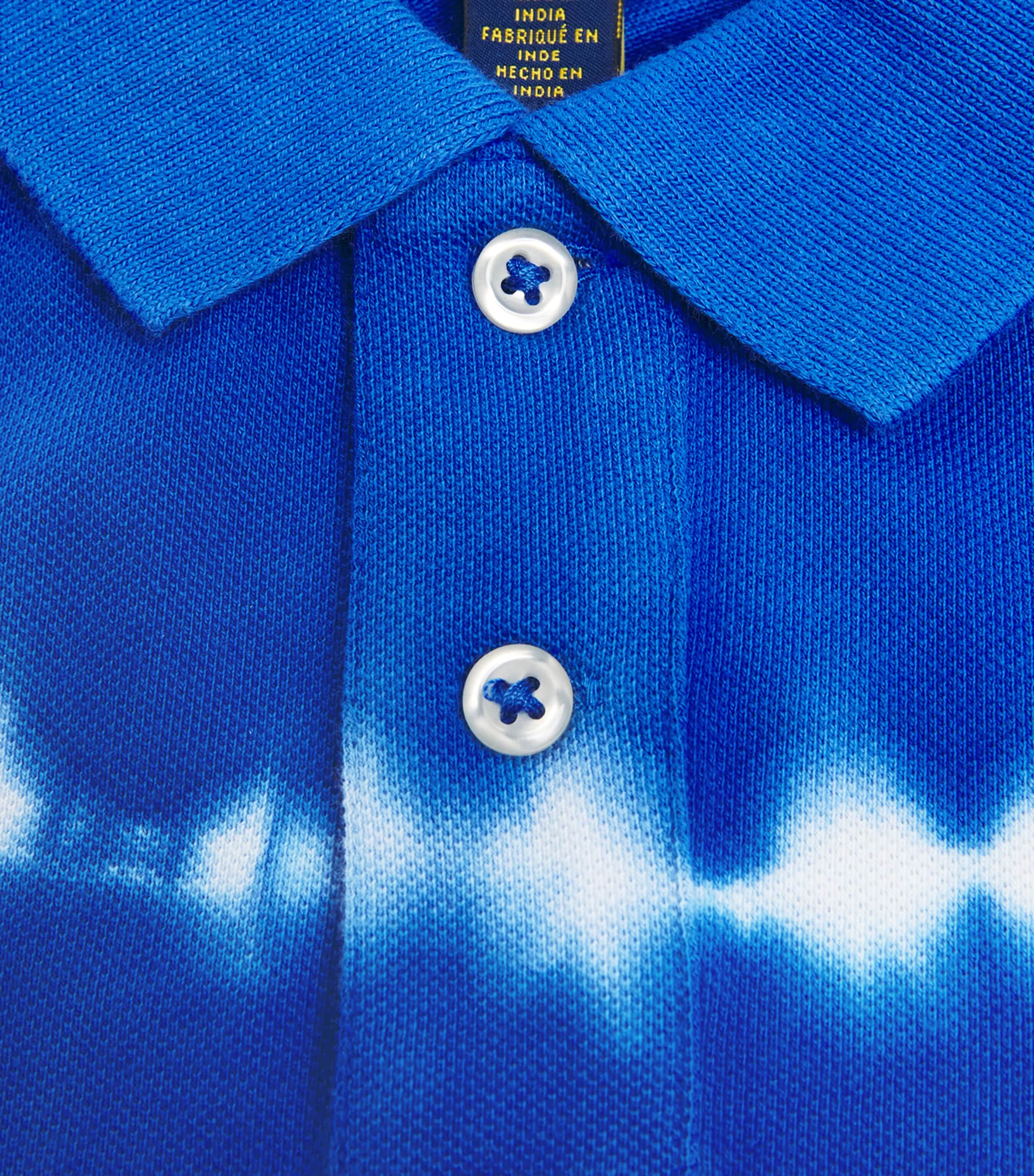 Ralph Lauren Kids Cotton Tie-Dye Polo Shirt (7-14 Years) Royal Blue Image 3