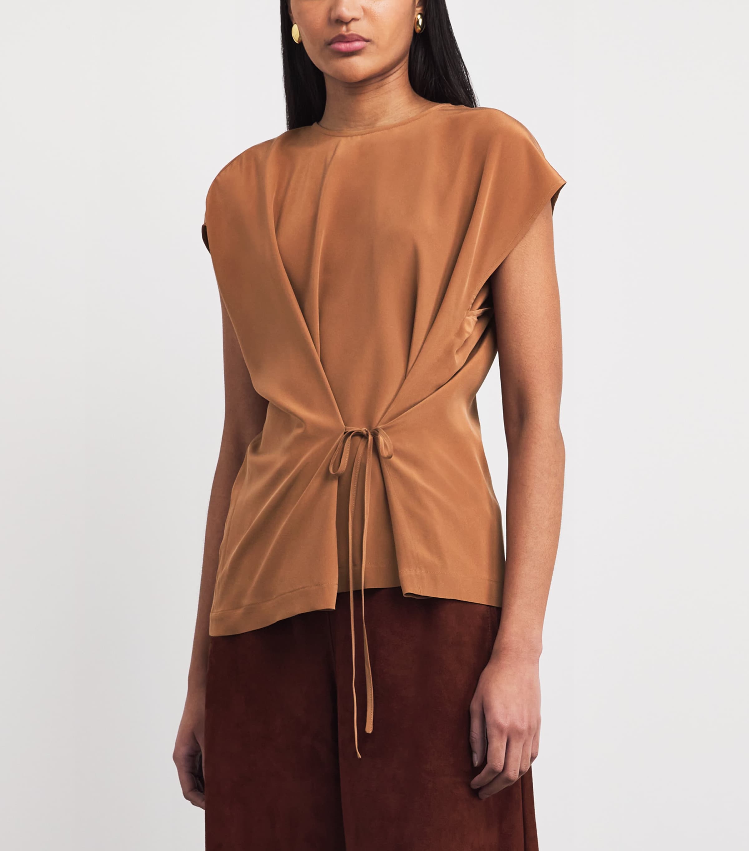 Yves Salomon Womens Silk Crepe Top Image 4