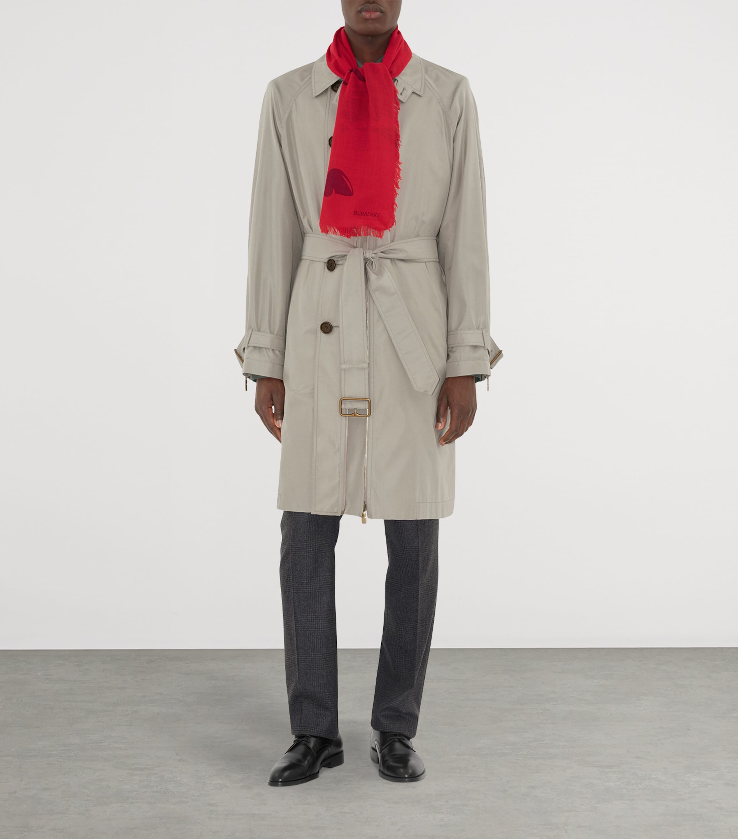 Wool Wide EKD Scarf OXBLOOD RED Image 5