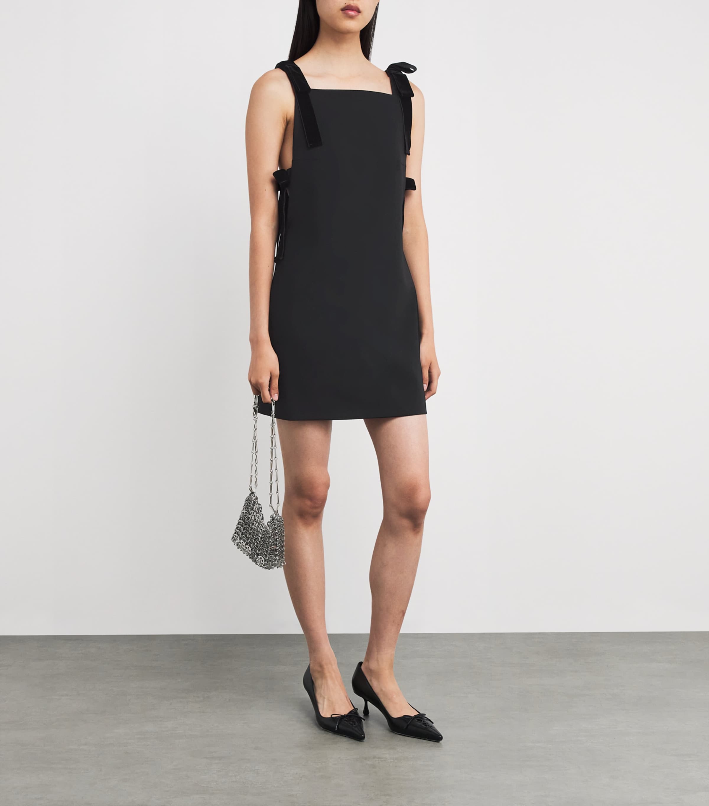 Velvet Mini Dress BLACK Image 2