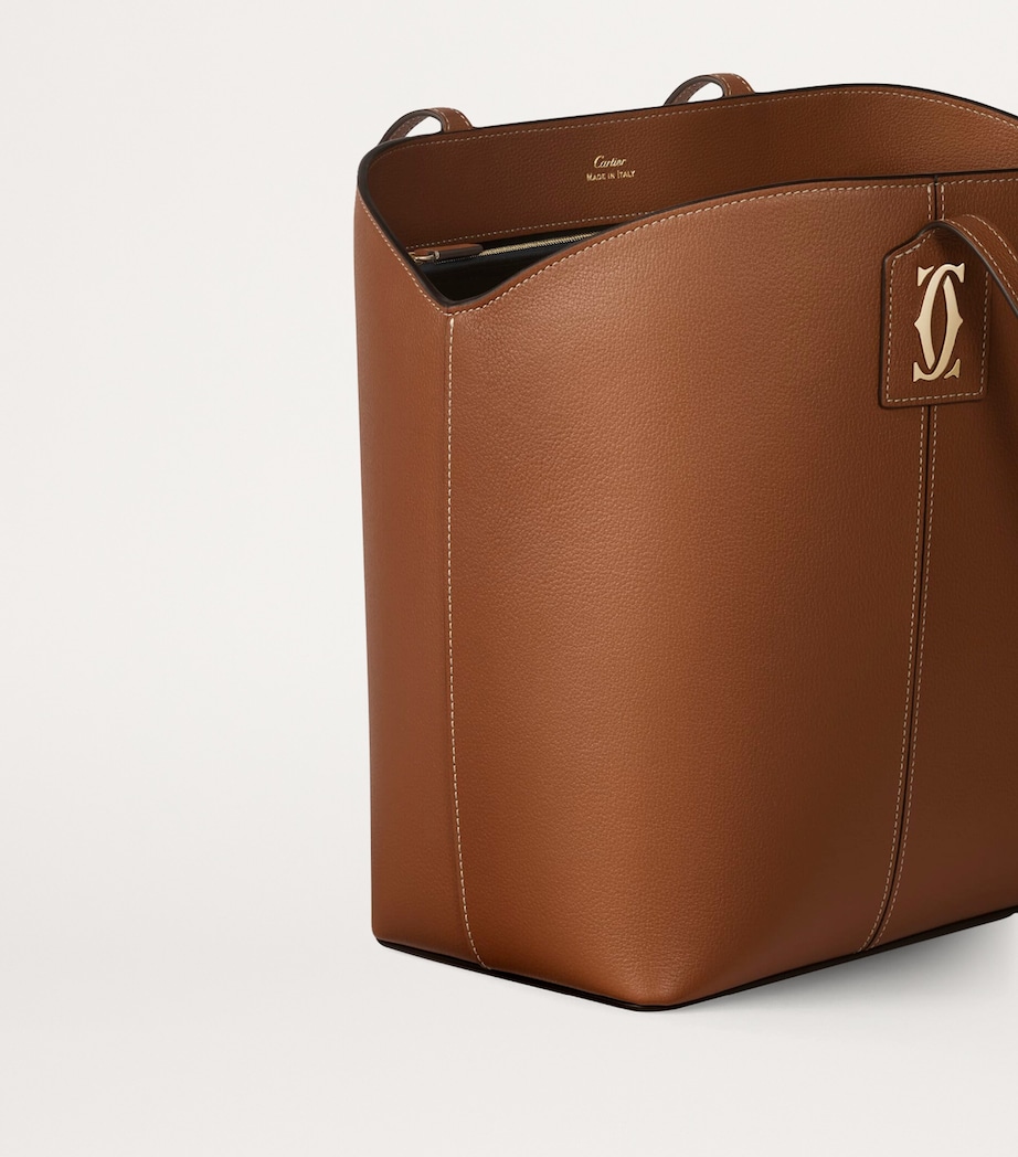 Calfskin C de Cartier Tote Bag CARAMEL Image 2