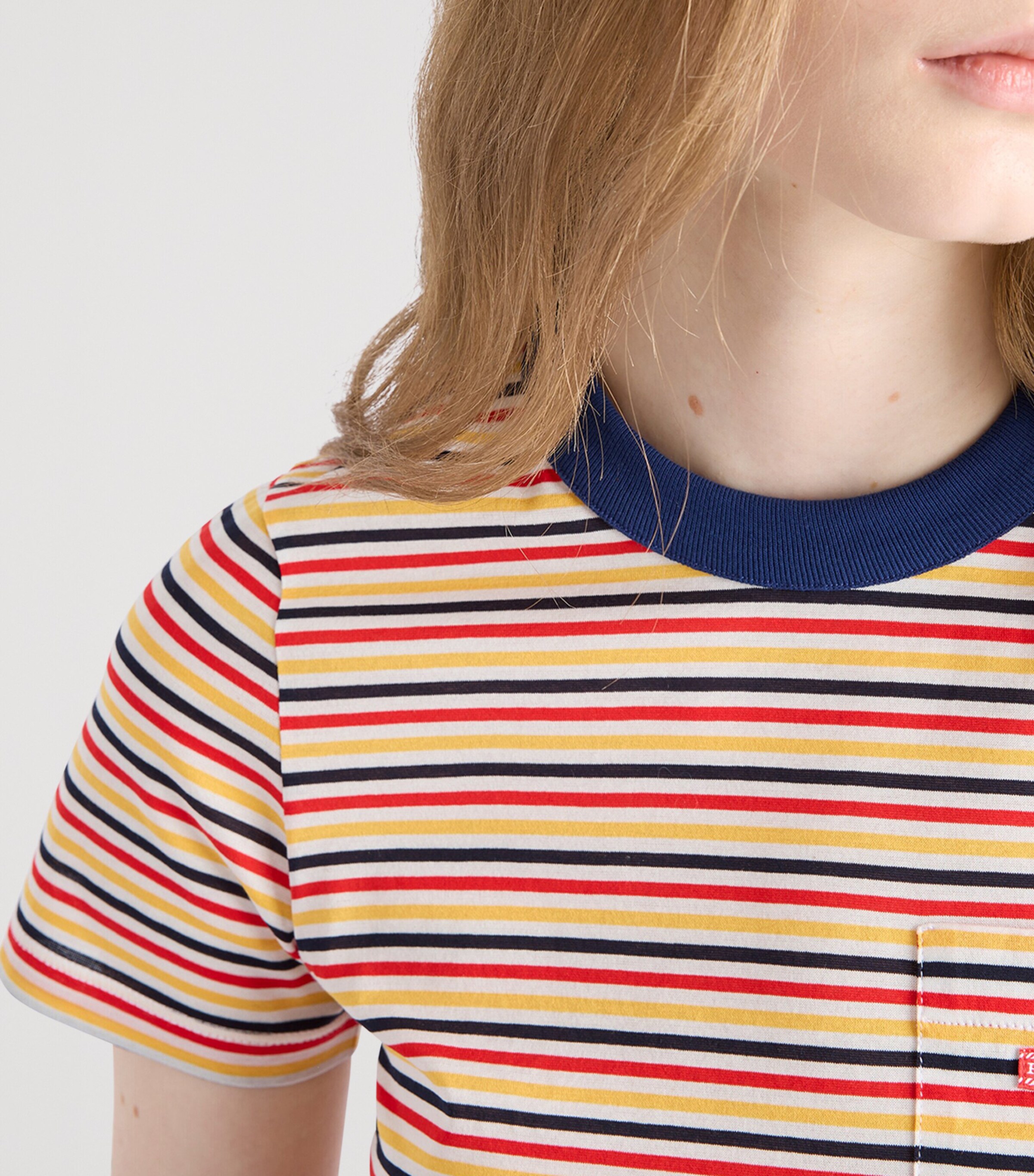 Prada Womens Cotton Stripe Lisle T-Shirt Image 3