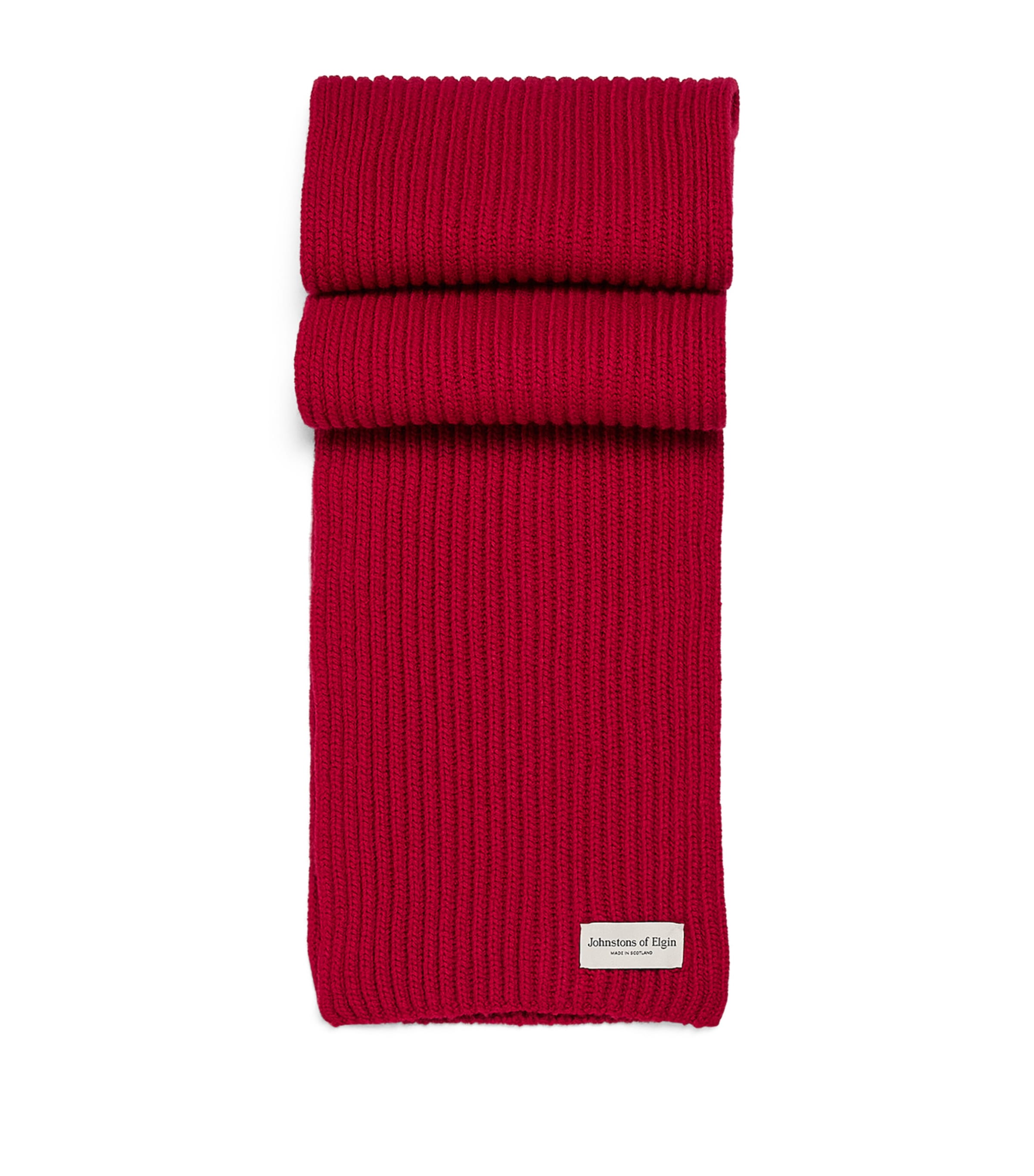Johnstons Of Elgin Cashmere Lovat Scarf Claret Image 1