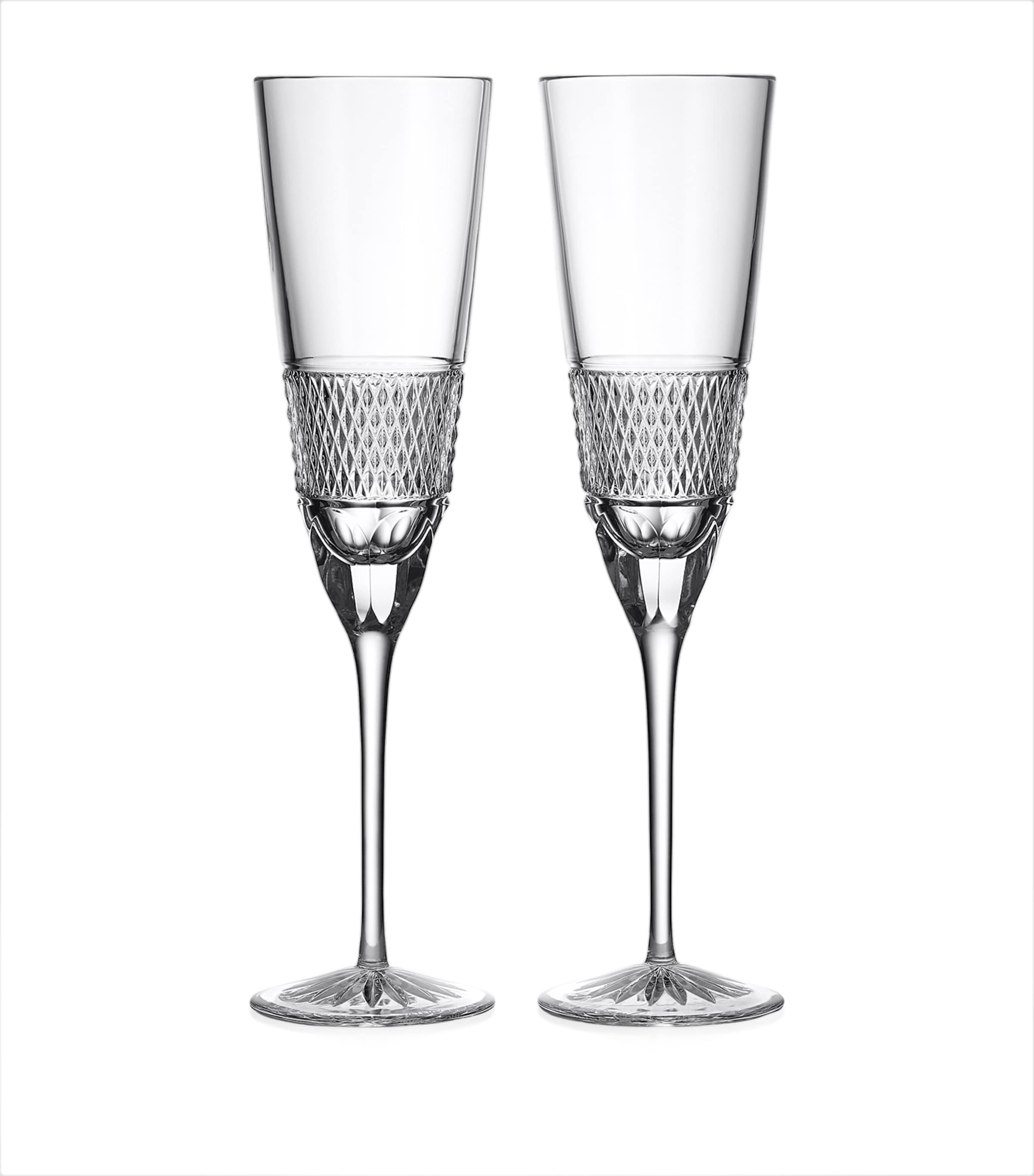 Waterford Copper Coast Crystal-glass Flutes 275ml Set Of Two In Clear