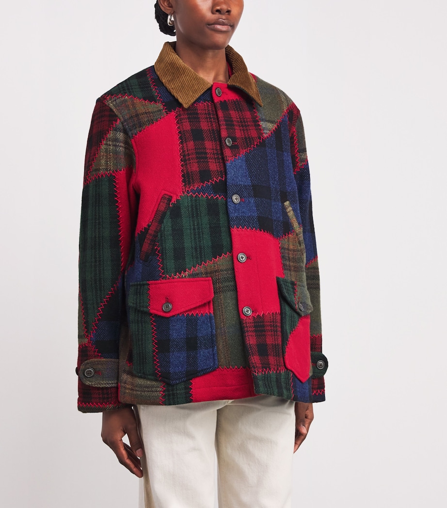 Wool-Blend Patchwork Chore Jacket MULTI PATCHWORK Image 3