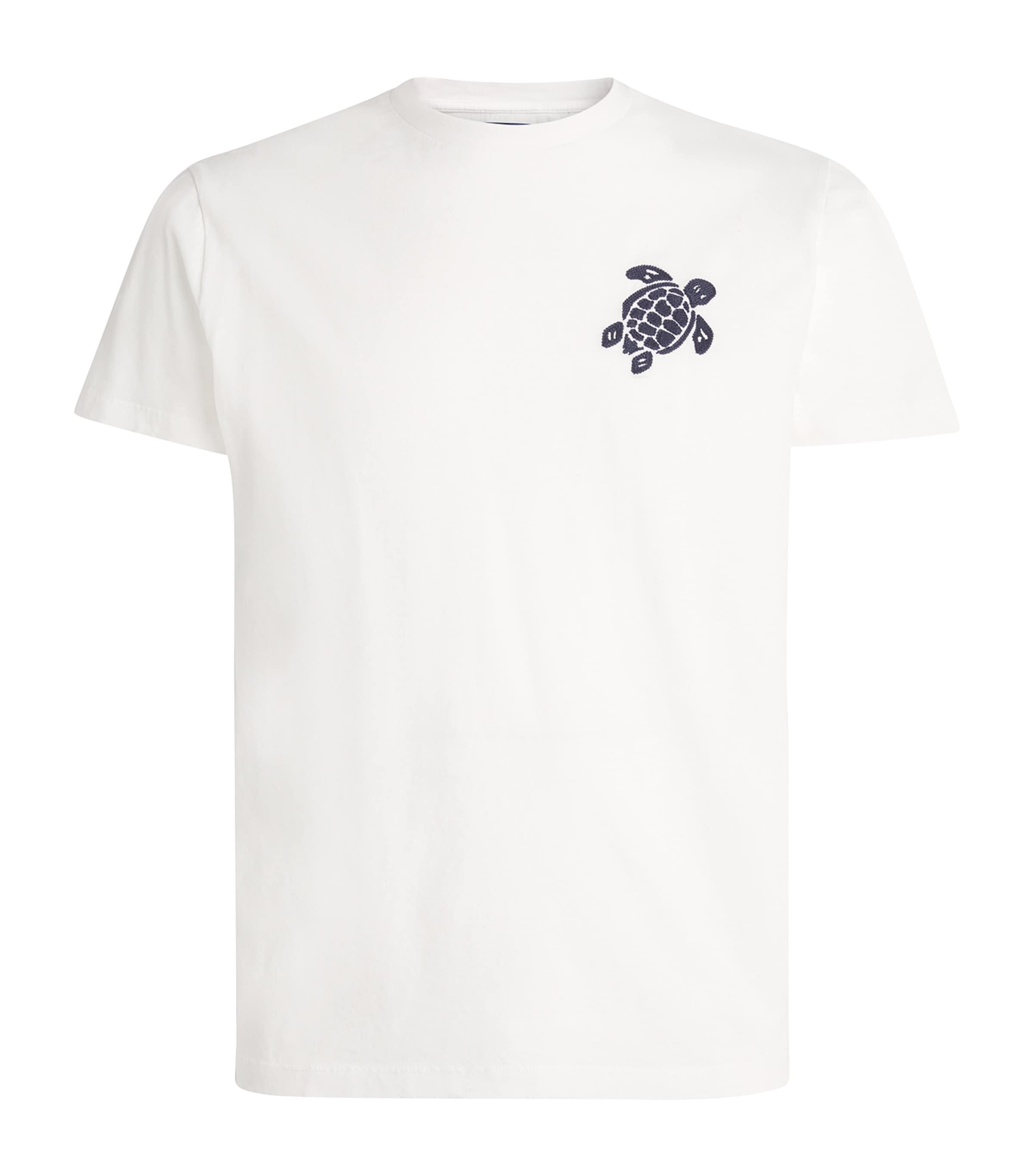 Vilebrequin Turtle Organic Cotton Embroidered T-shirt In White