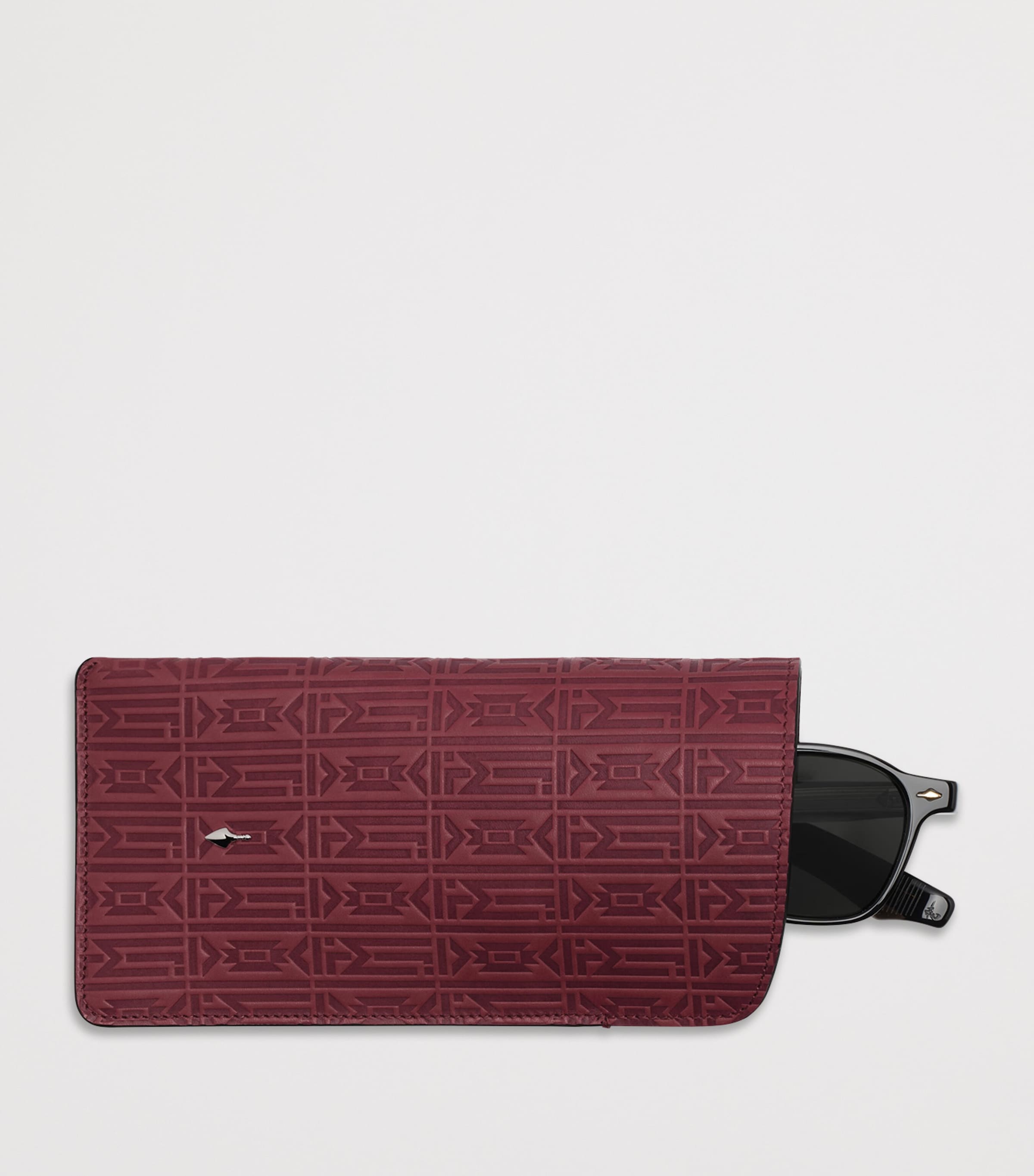Jacques Marie Mage Leather Circa Sunglasses Slip Case Bordeaux Empire Image 2