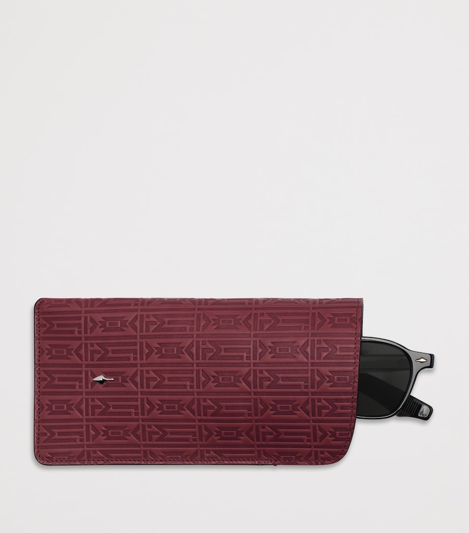 Jacques Marie Mage Leather Circa Sunglasses Slip Case Bordeaux Empire Image 2
