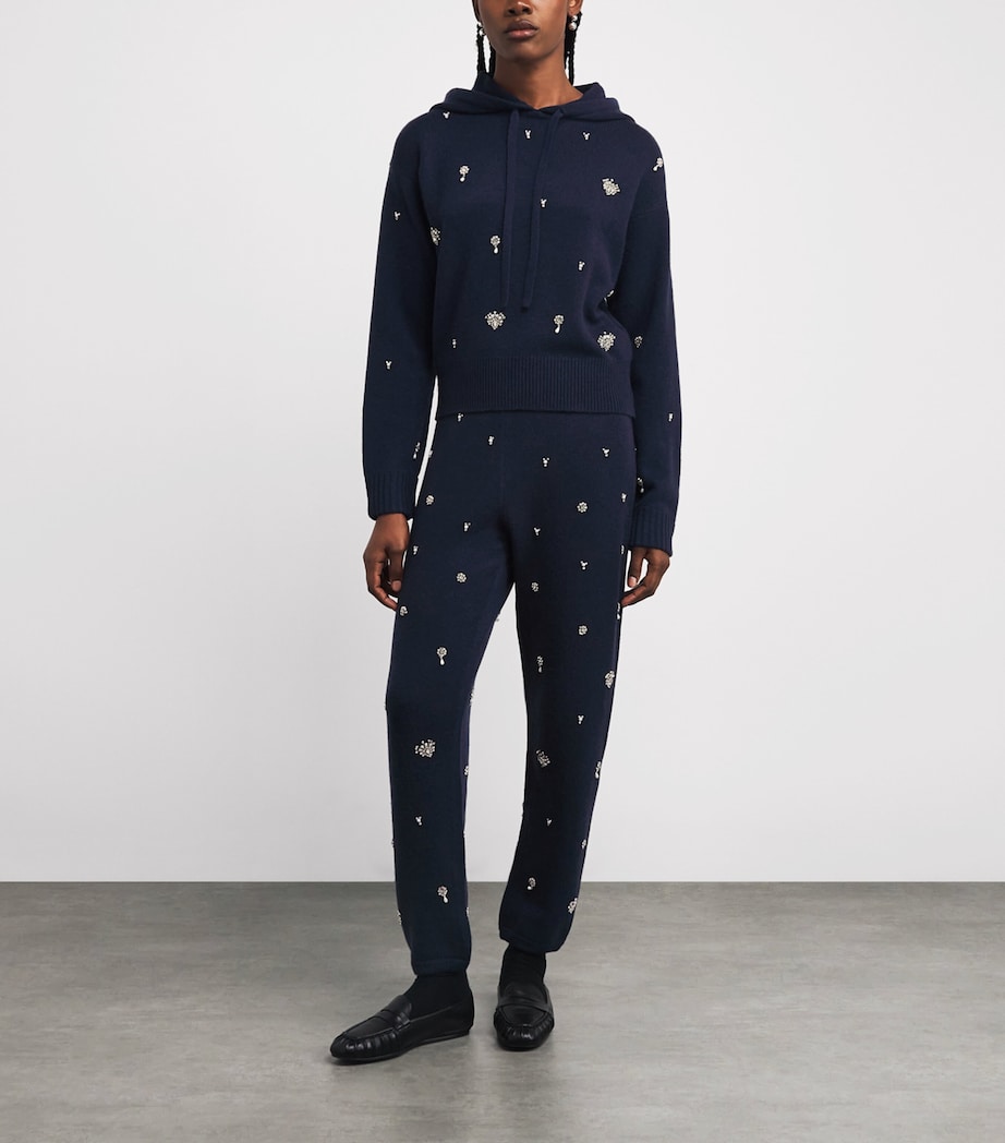 Wool-Cashmere Embellished Kandace Sweatpants MIDNIGHT Image 2