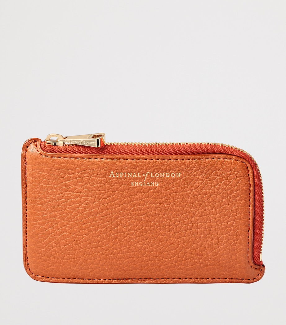 Aspinal Of London Leather Small Zipped Purse Marmalade Image 5