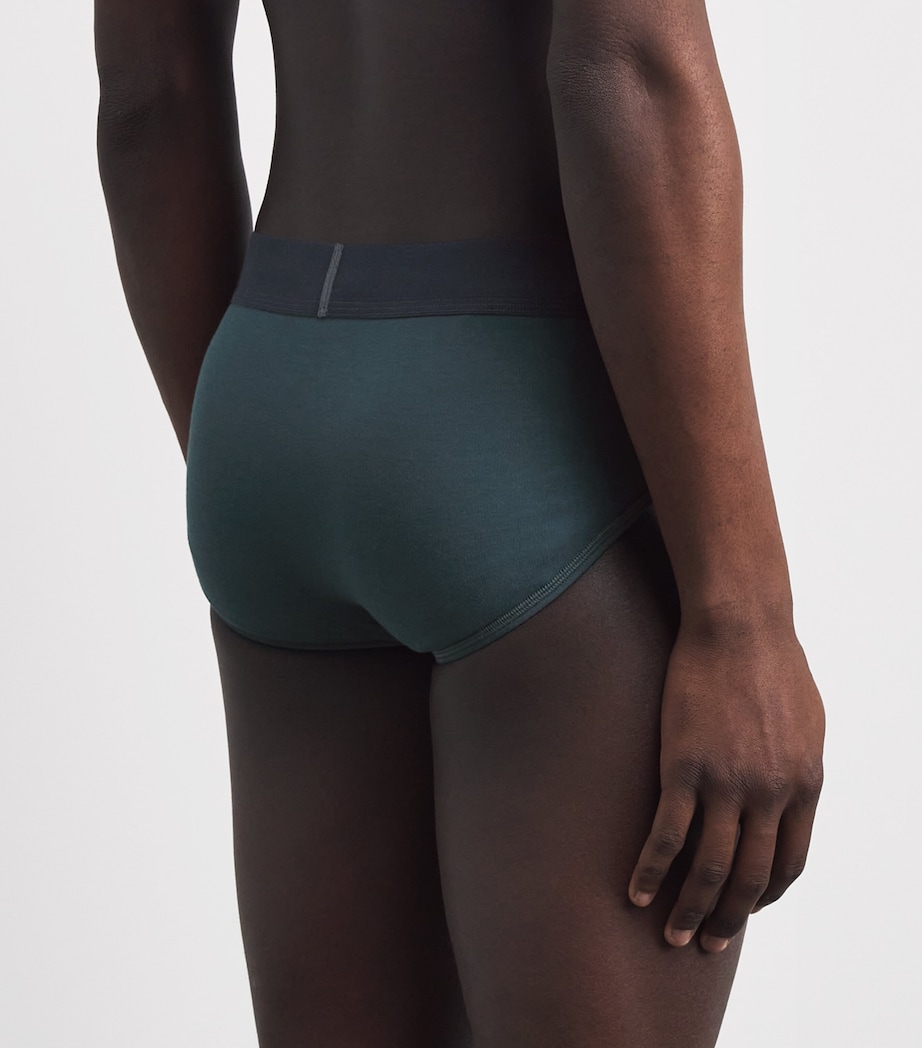 Skims Mens Stretch-Cotton Briefs (Pack of 3) Verdant Multi Image 3