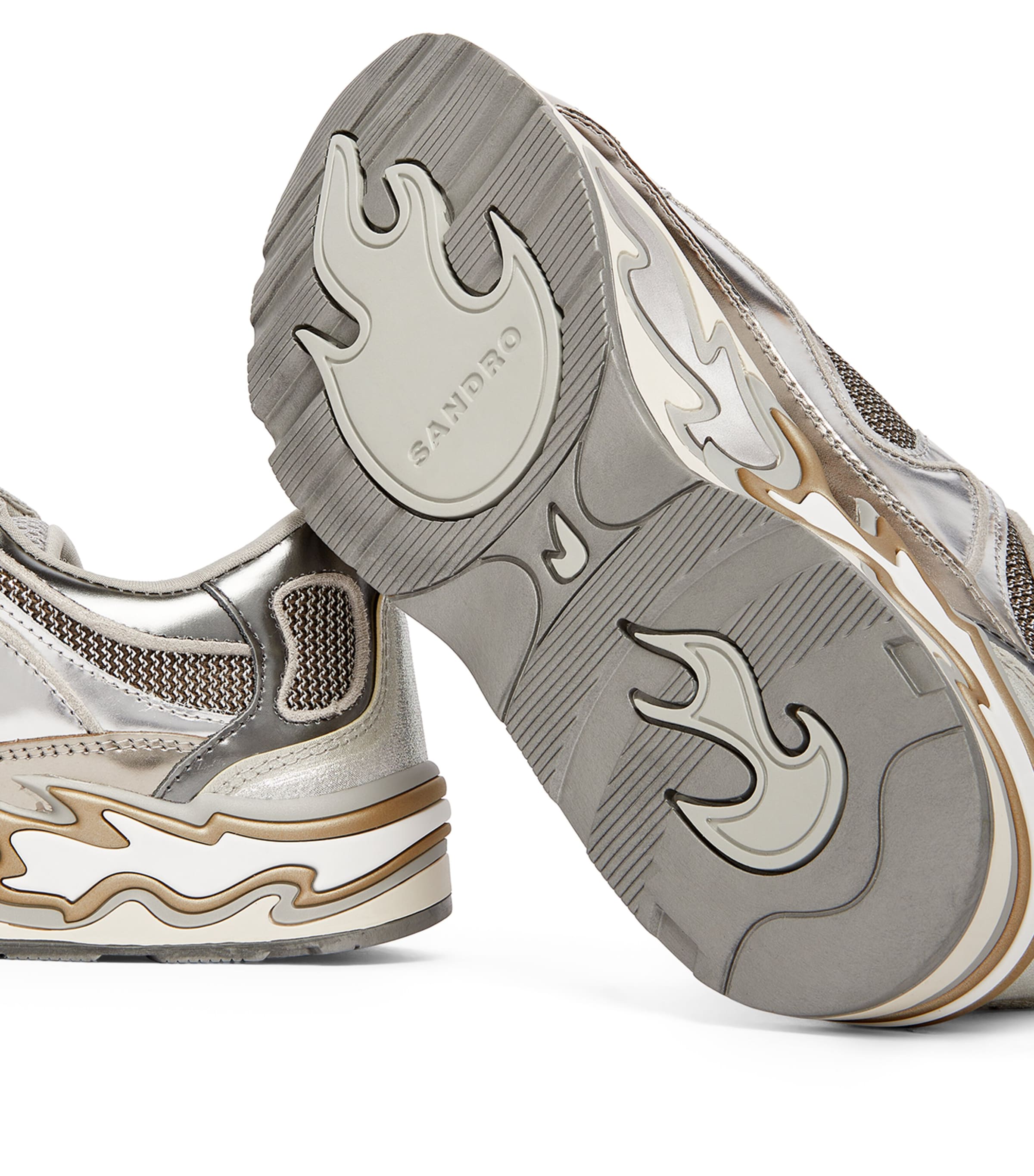 Flame Sneakers SILVER Image 7