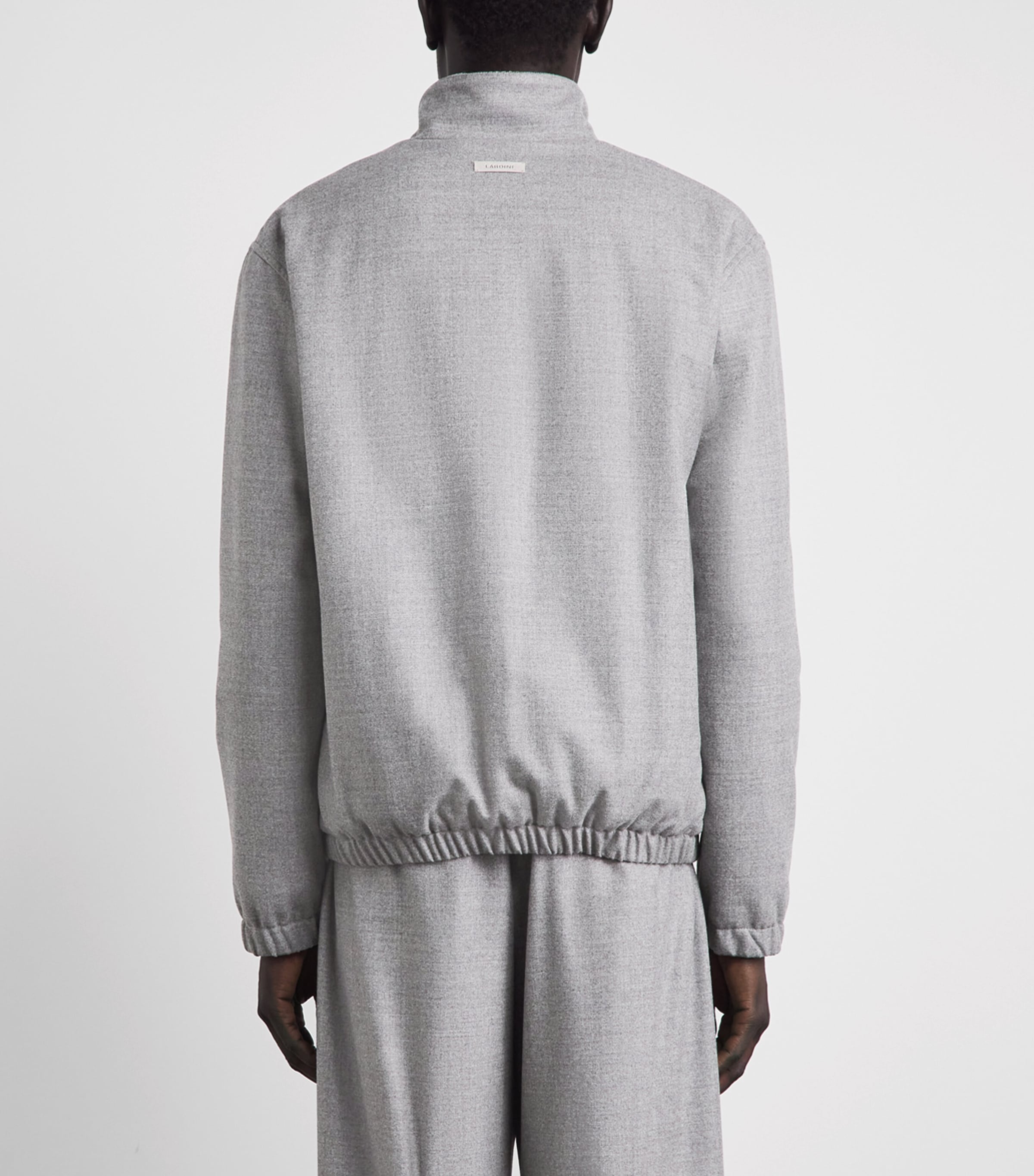 Lardini Mens Stretch-Virgin Wool Jacket Grey Image 5