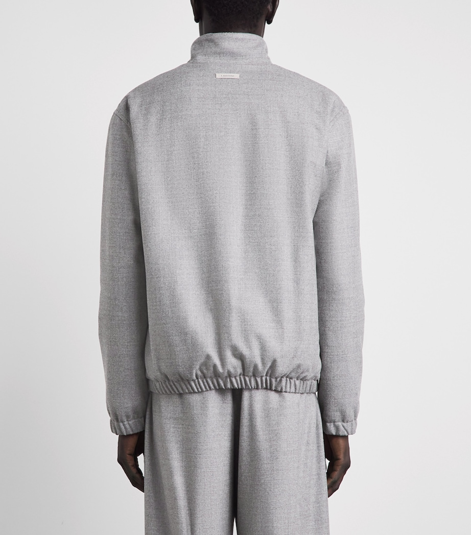 Lardini Mens Stretch-Virgin Wool Jacket Grey Image 5