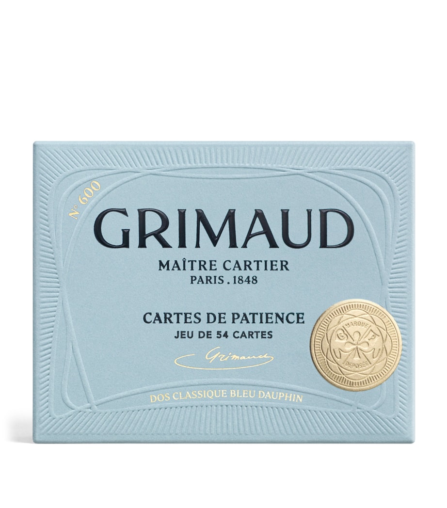 N°600 Cartes de Patience Playing Cards (54 Cards) BLUE Image 1