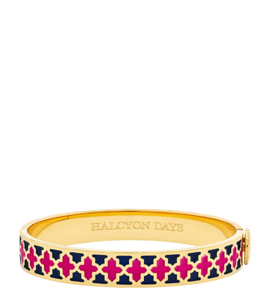 Halcyon Days Gold-Plated Agama Bangle Blu/pnk Tourmaline Image 1