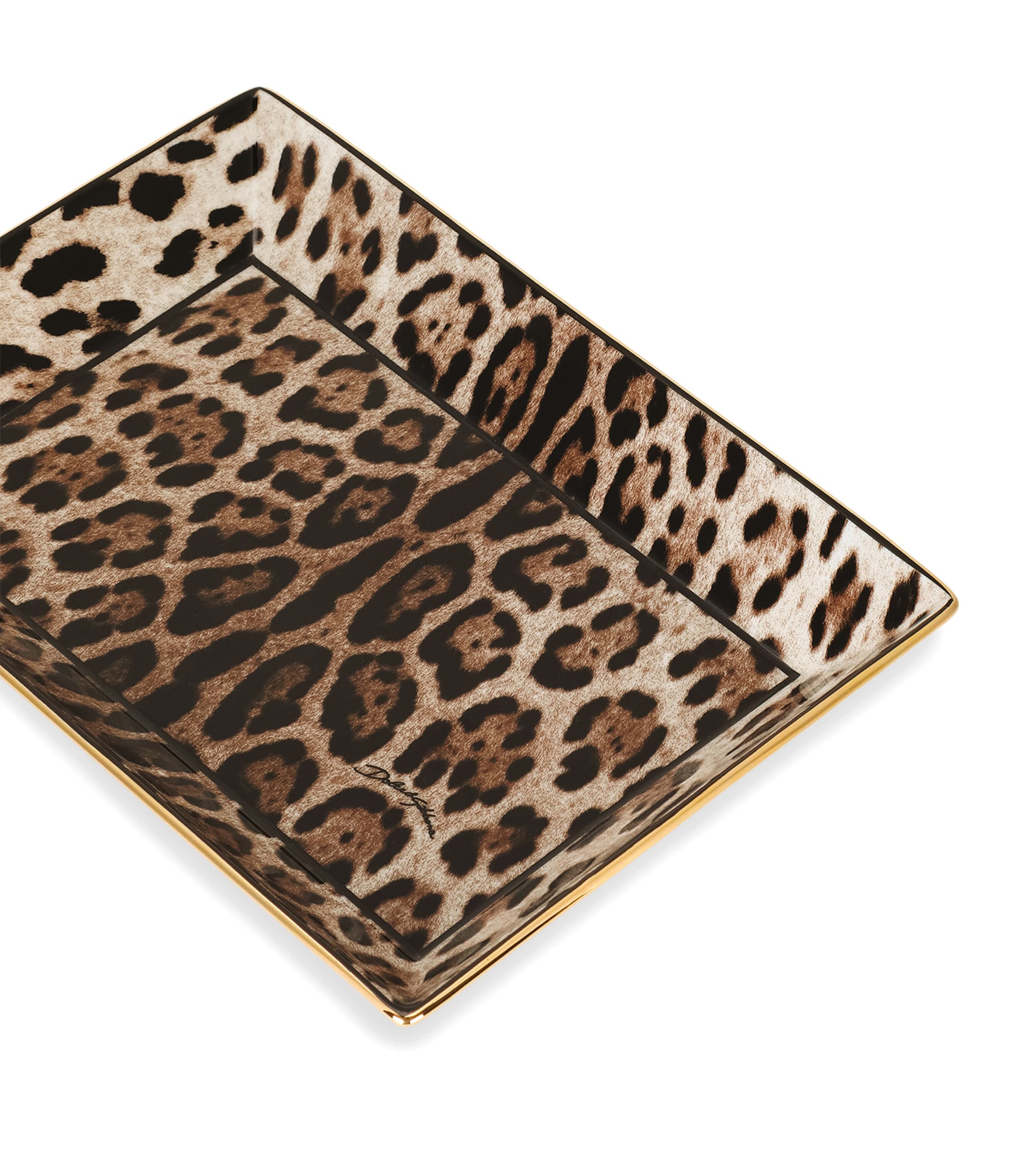 Dolce&Gabbana Casa Porcelain Leopardo Trinket Tray Leopardo Image 2