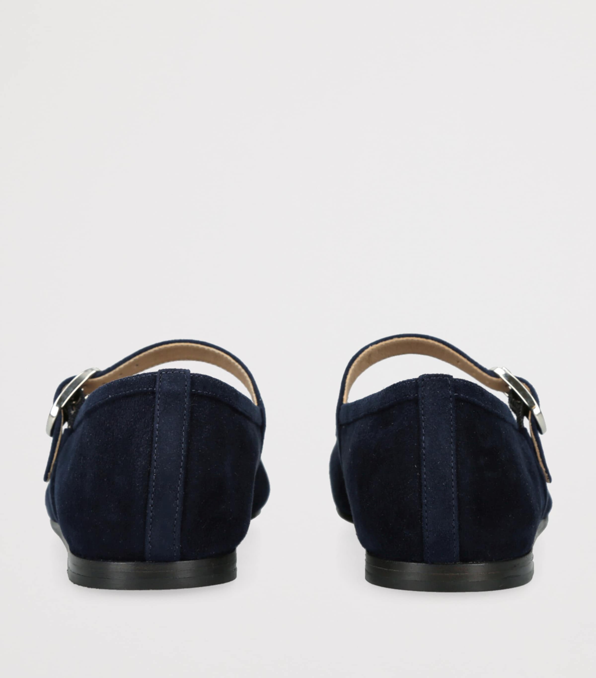 Suede Mary Jane Ballet Flats NAVY Image 2