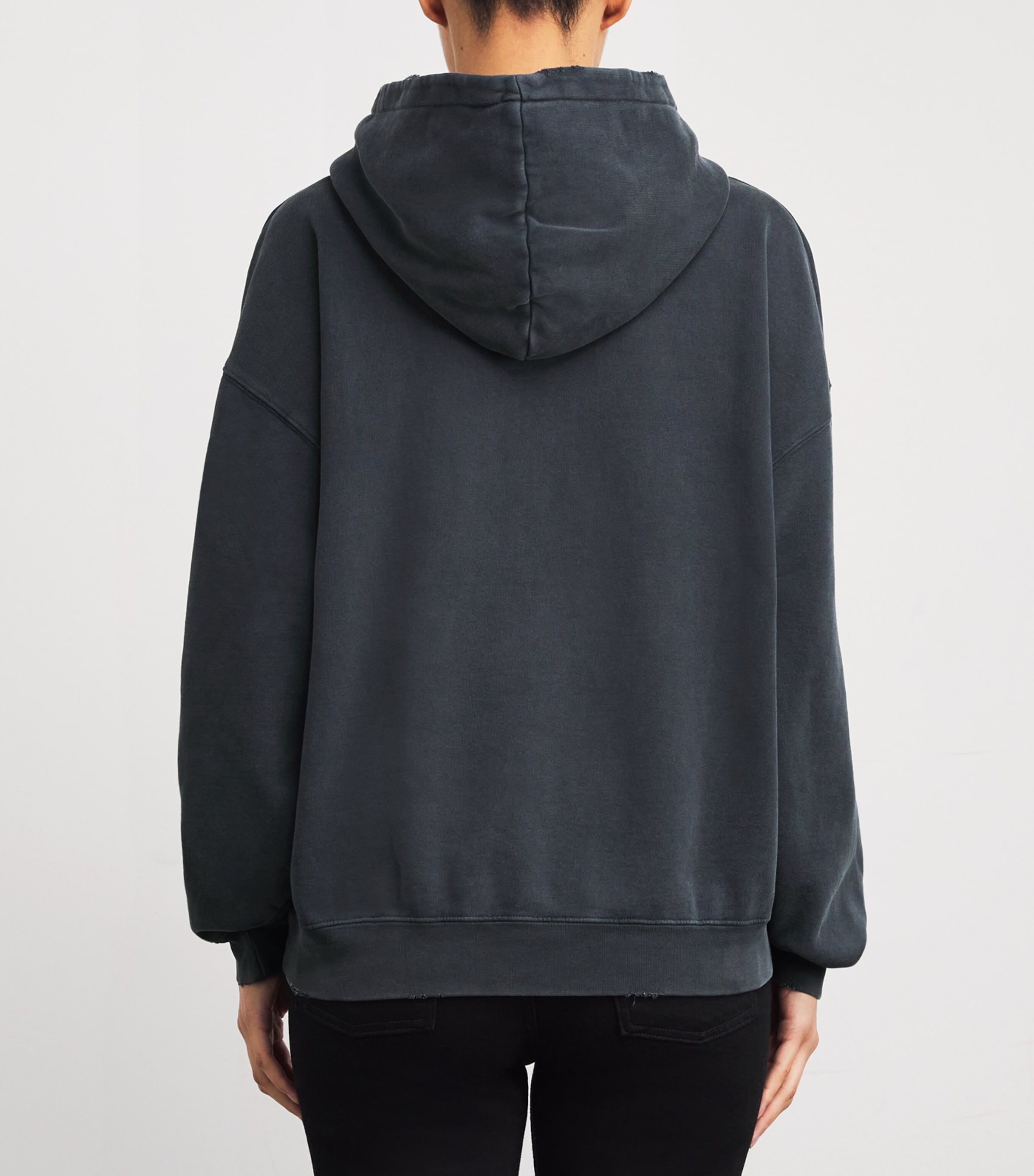 Cotton Harvey Hoodie WASHED BLACK Image 4