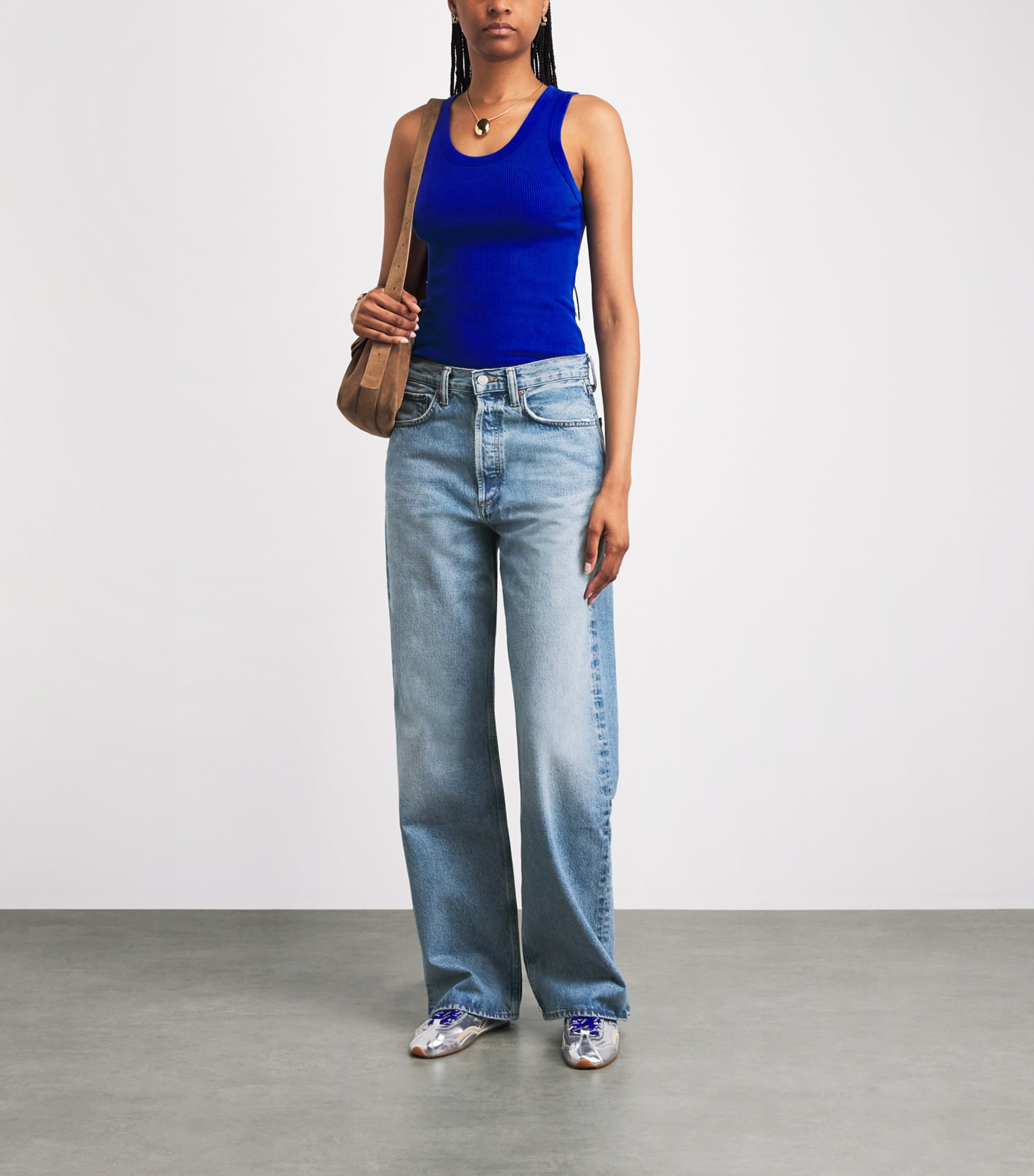 AGOLDE Womens Vintage Loose Wide-Leg Jeans Outbreak Image 2