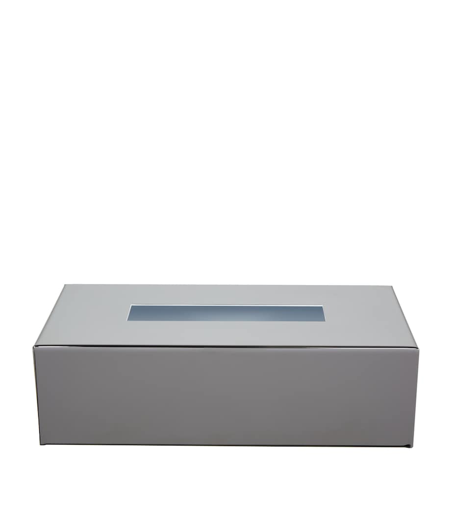 Rectangular Chrome Tissue Box SILVER Image 1