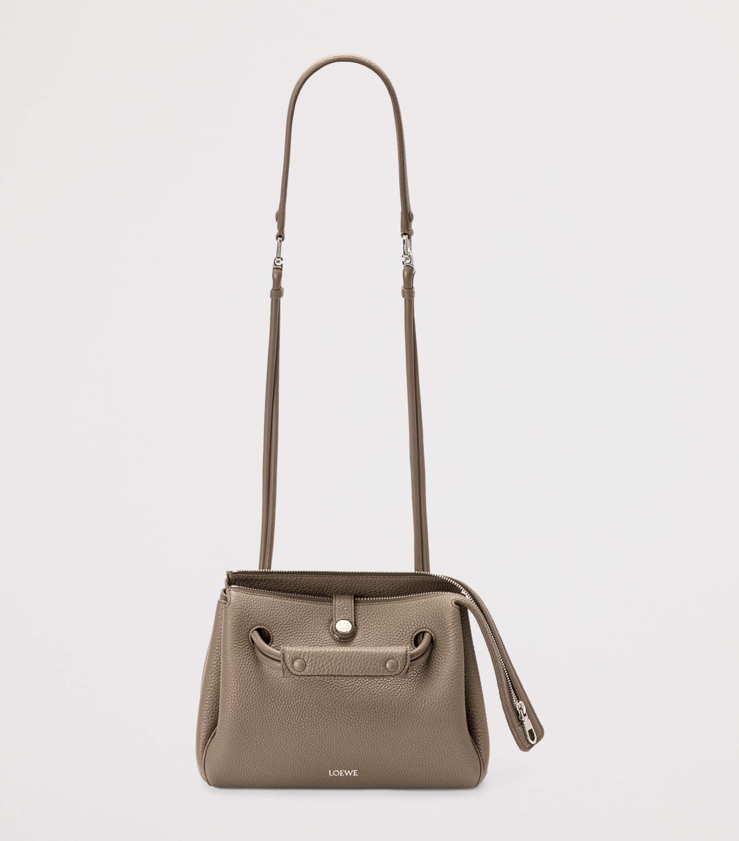 Small Grained Leather Madrid Shoulder Bag TAUPE Image 6