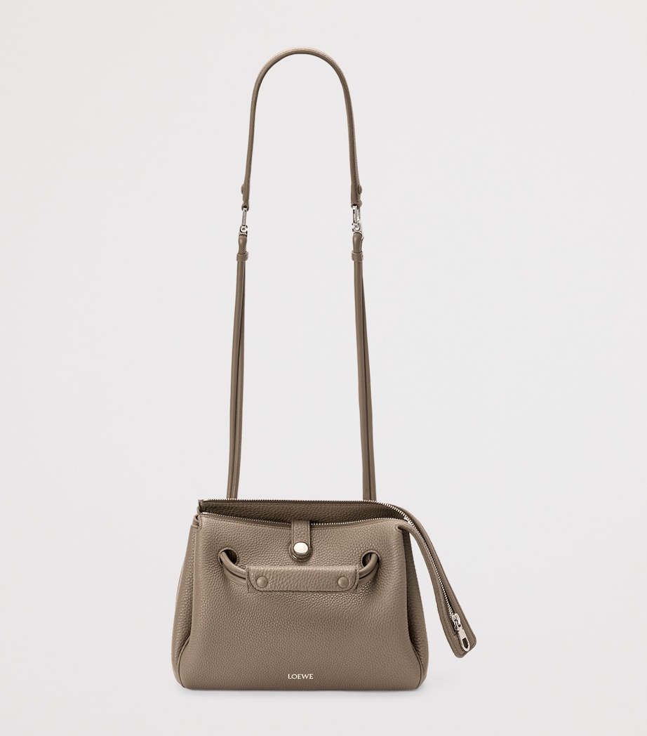 Small Grained Leather Madrid Shoulder Bag TAUPE Image 6