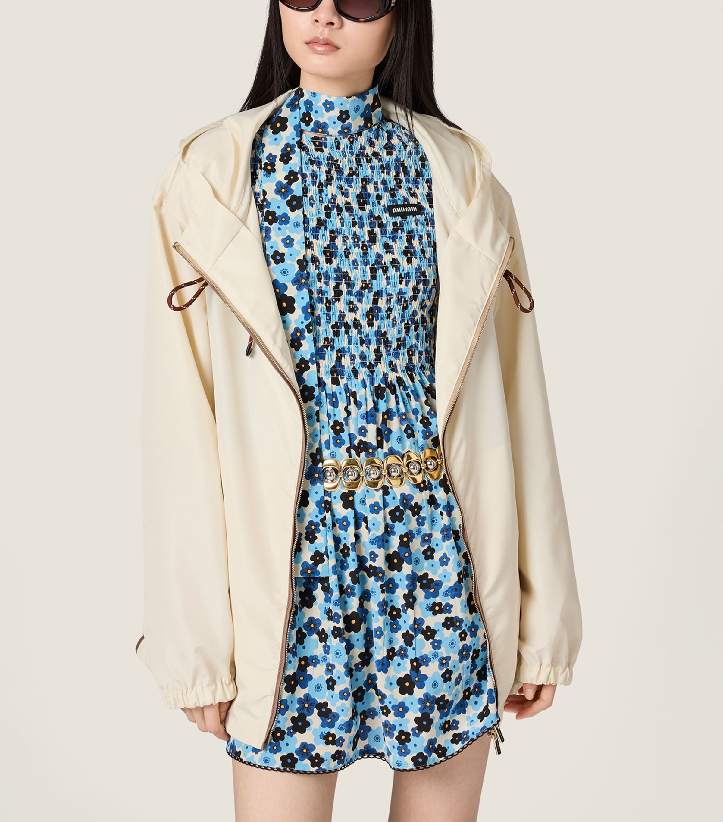 Miu Miu Womens Technical Hooded Jacket Image 2