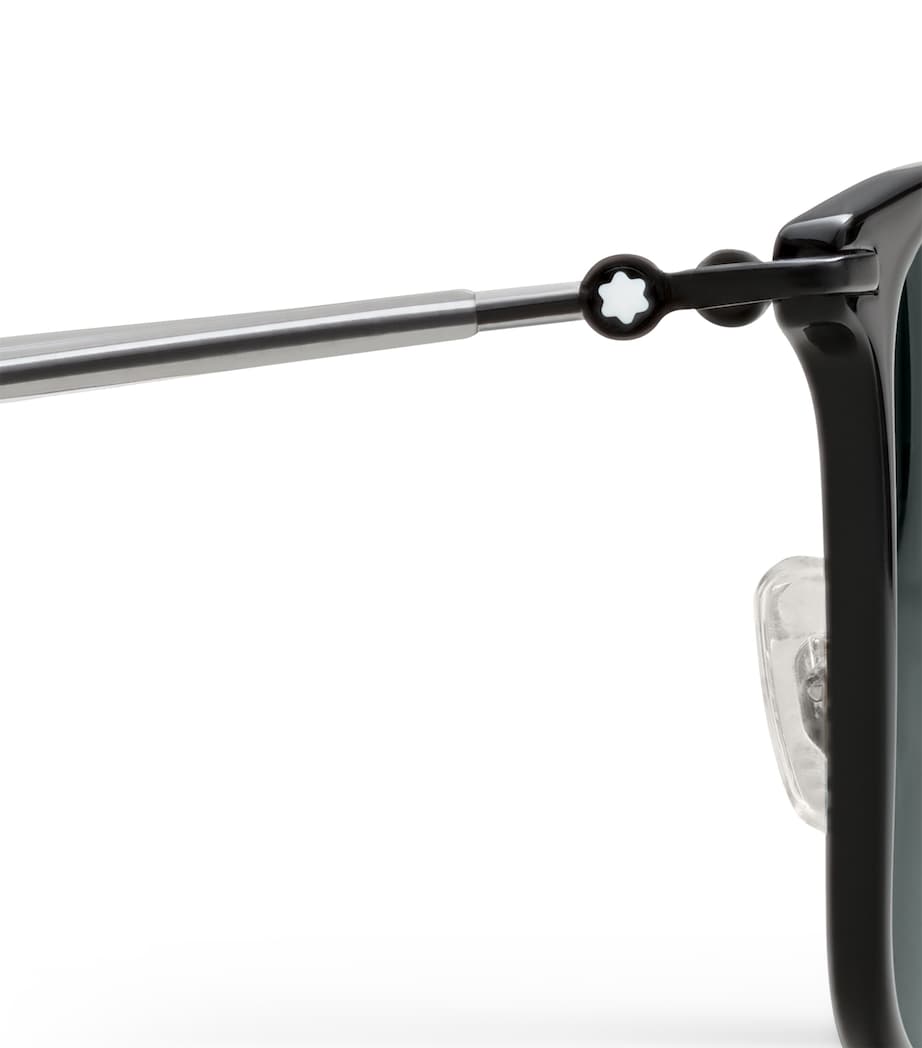 Injected Rectangular Sunglasses BLACK Image 4