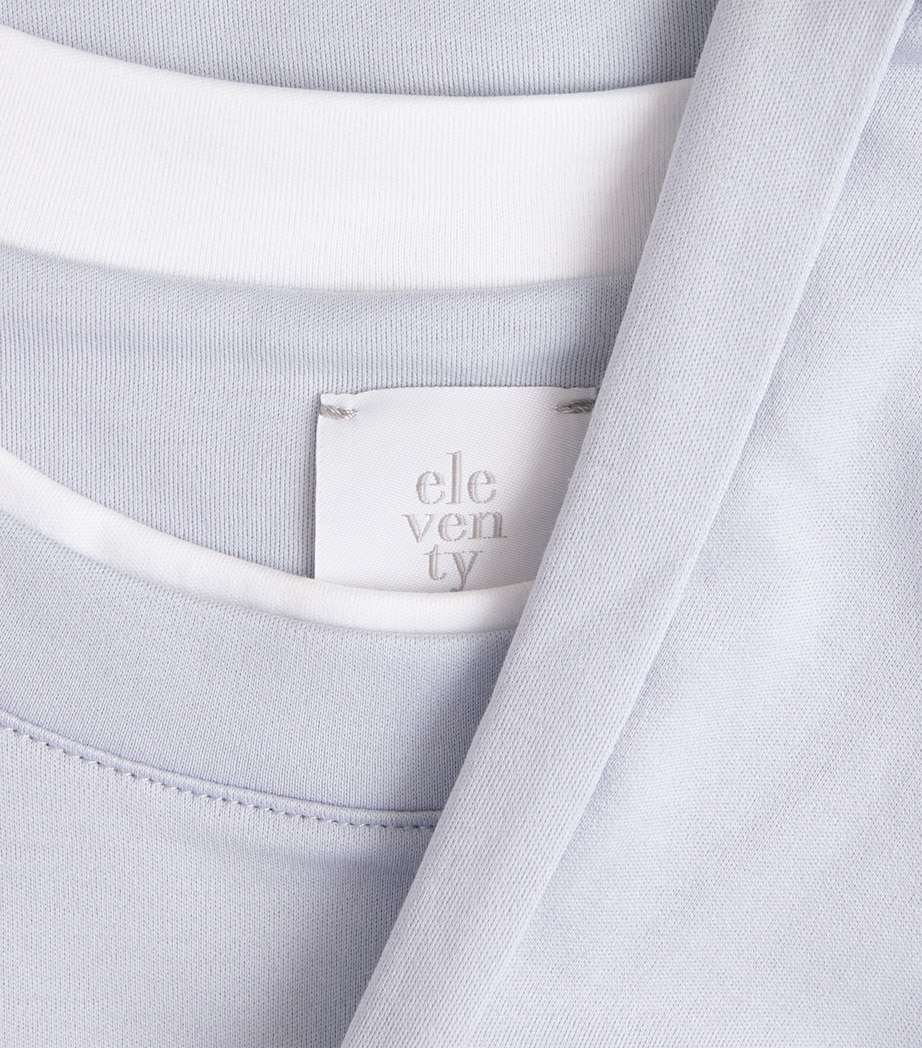 Eleventy Womens Cotton T-Shirt Nuvola, Bianco Image 6