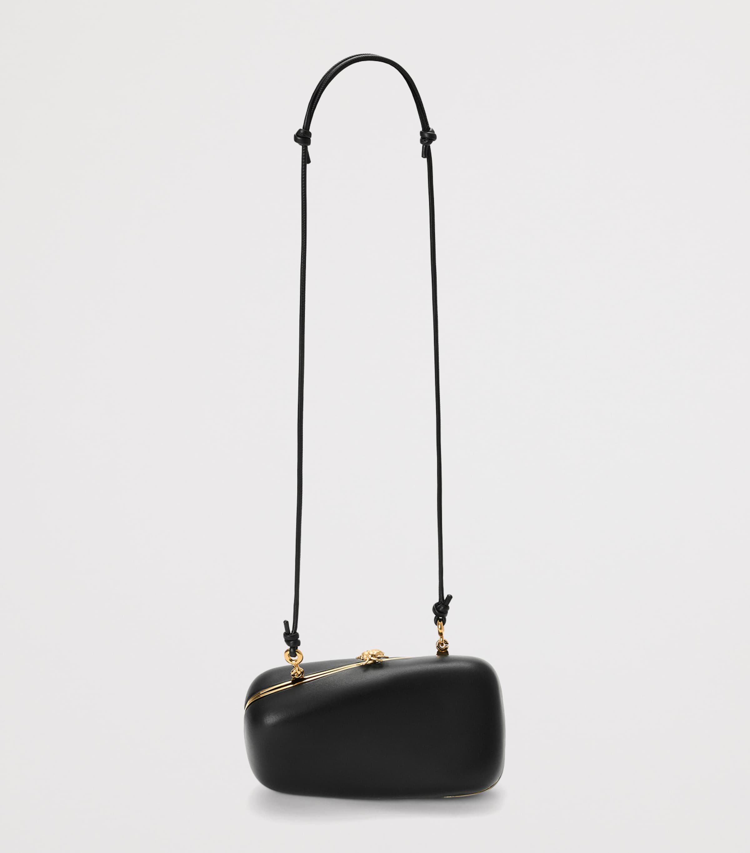 LOEWE Leather Twisted Minaudiere Clutch Bag Black Image 11