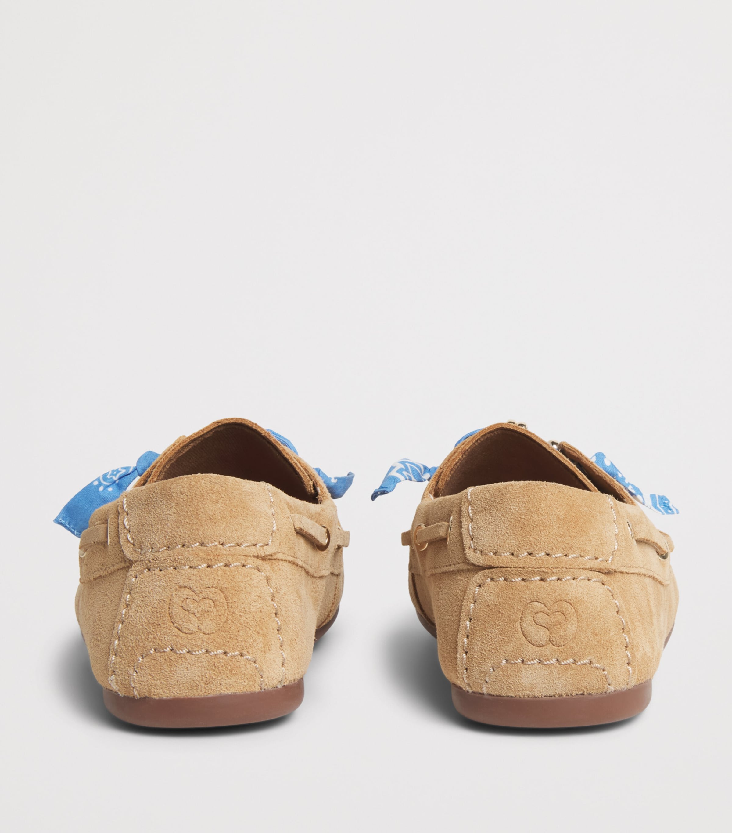 Maje Suede Boat Shoes Camel Image 3