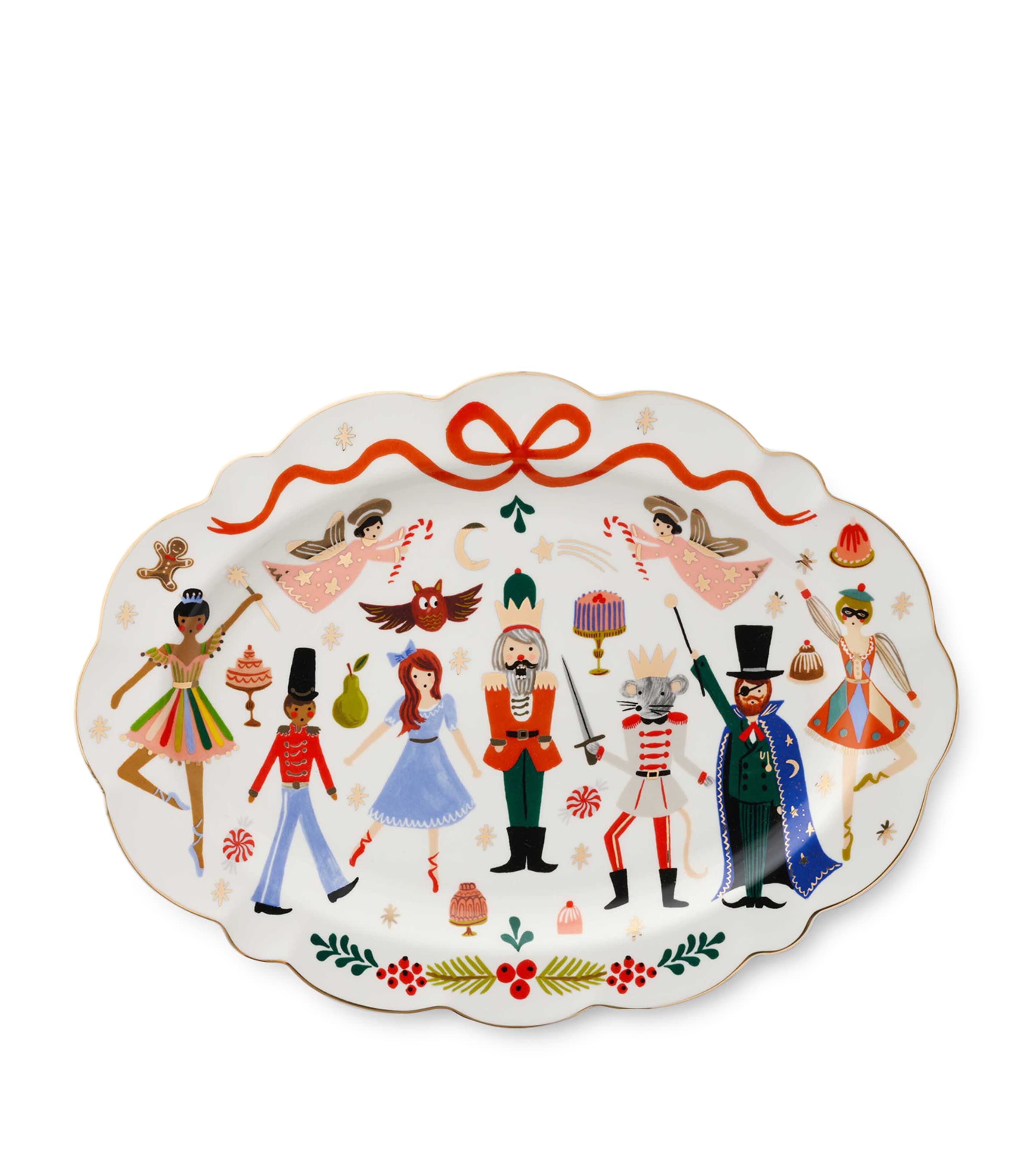 RIFLE PAPER CO NUTCRACKER SERVING TRAY 