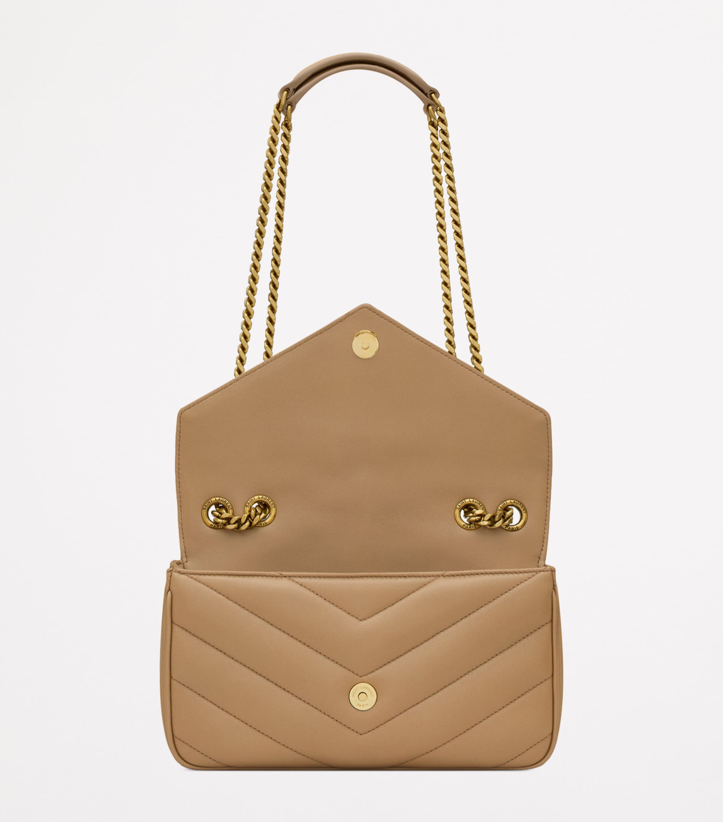 Saint Laurent Small Leather Loulou Shoulder Bag | Harrods US