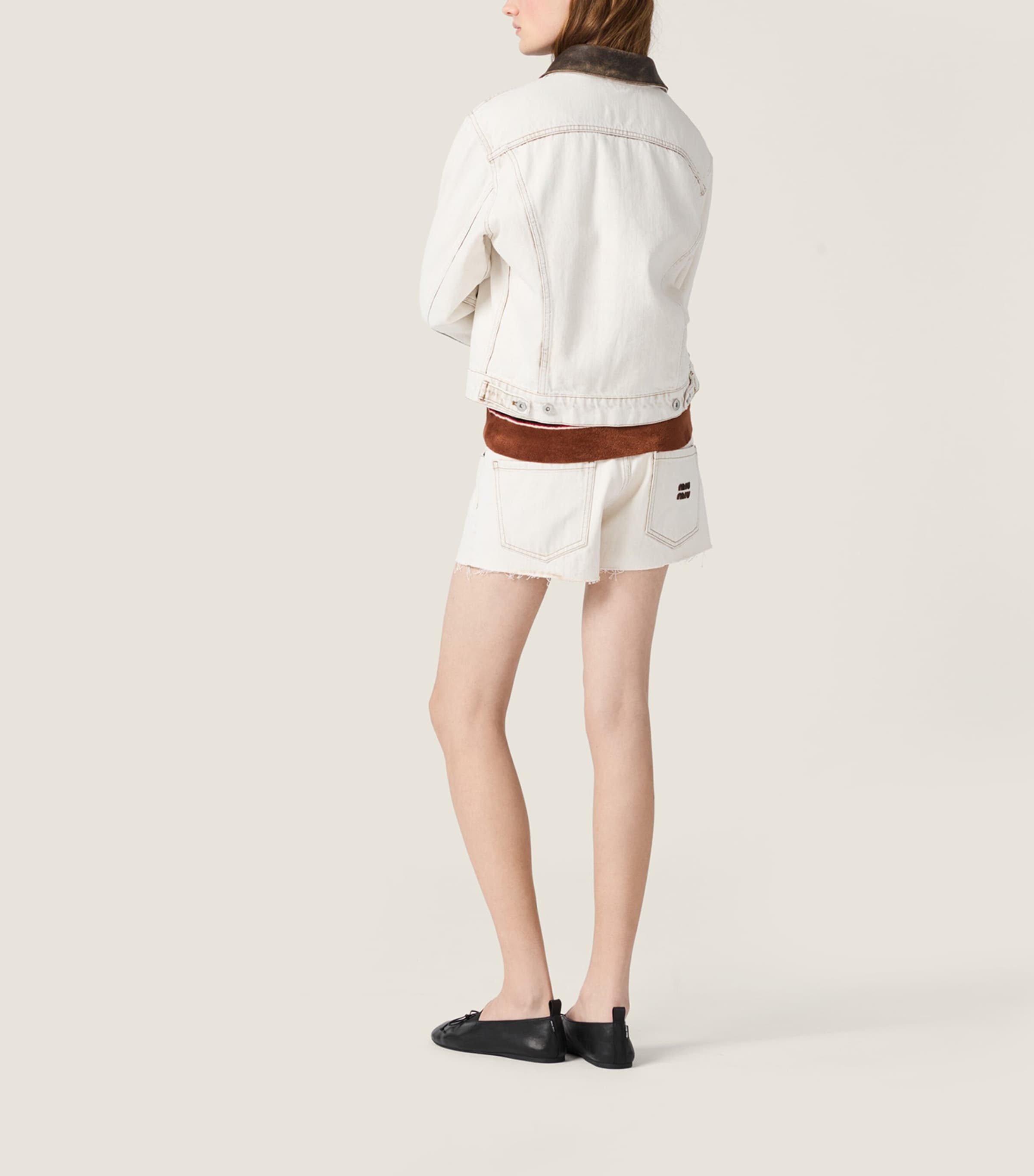 Miu Miu Womens Denim Shorts Image 3