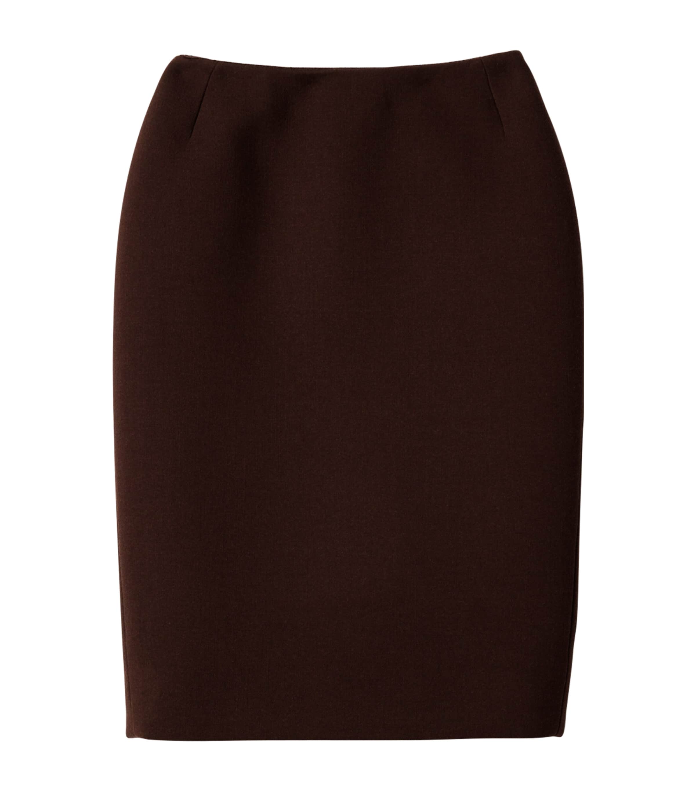 Miu Miu Pencil Midi Skirt In Brown