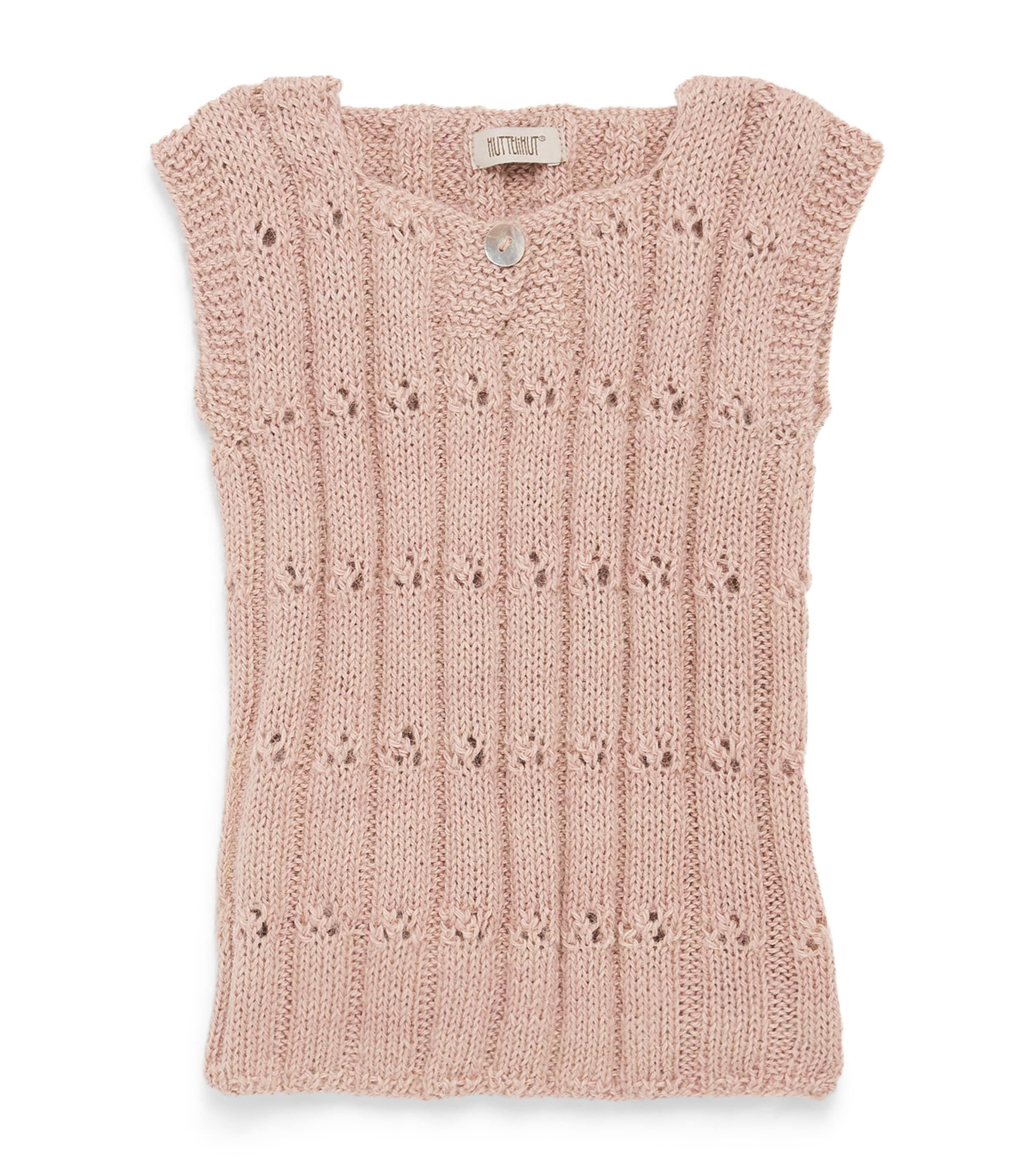 Huttelithut Kids' Alpaca Wool Knitted Vest In Pink